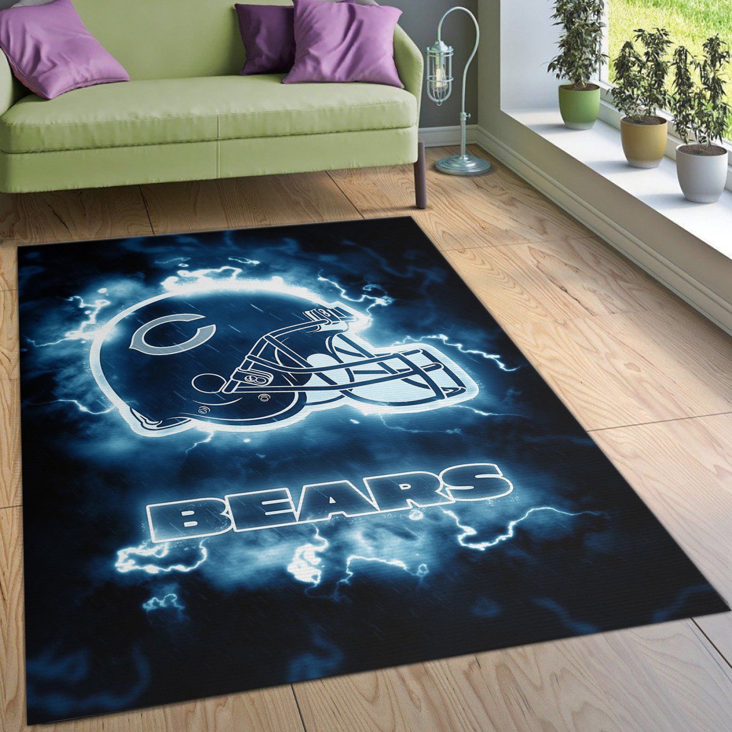 Chicago Bears Nfl Area Rug For Christmas Living Room Rug Christmas Gift US Decor - Indoor Outdoor Rugs