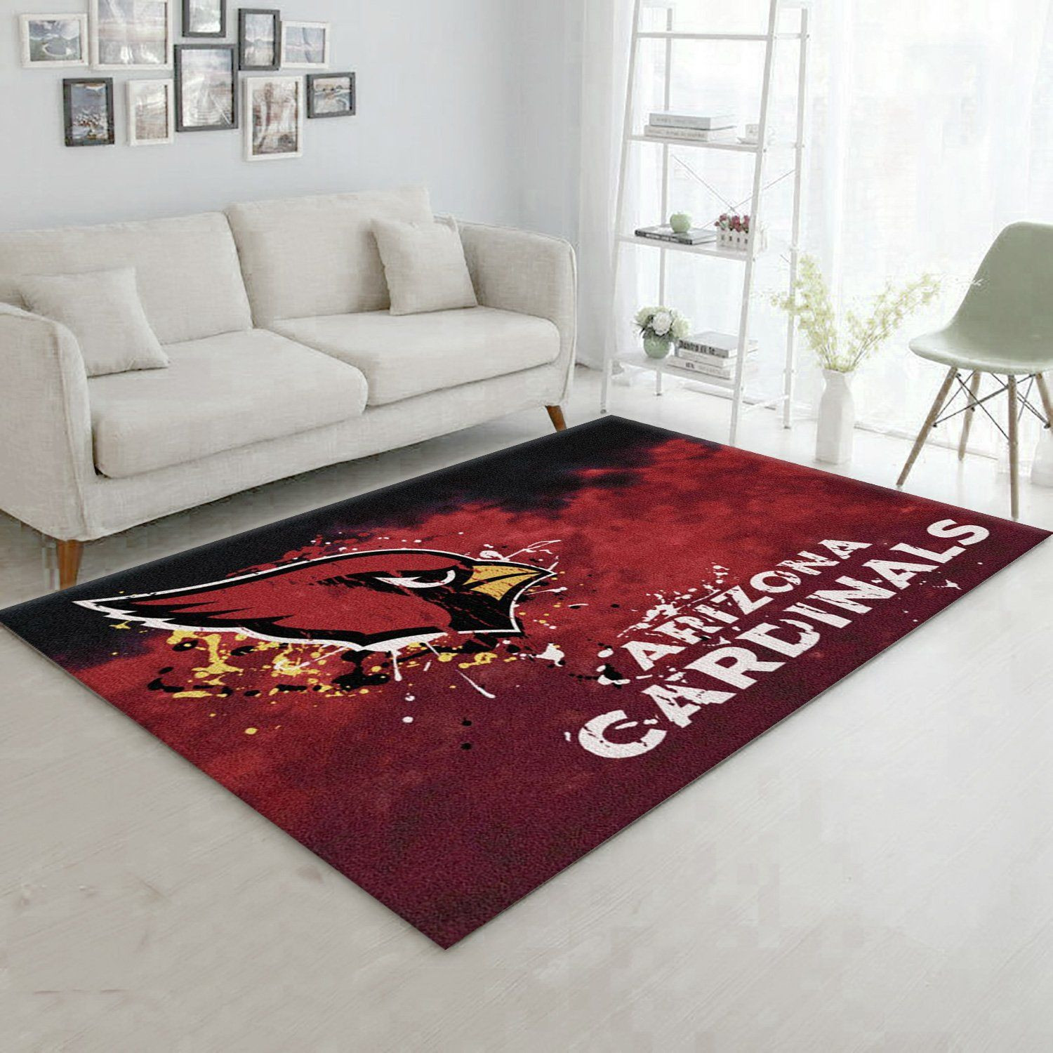 Arizona Cardinals Fade Rug Nfl Team Area Rug, Kitchen Rug, Family Gift US Decor - Indoor Outdoor Rugs