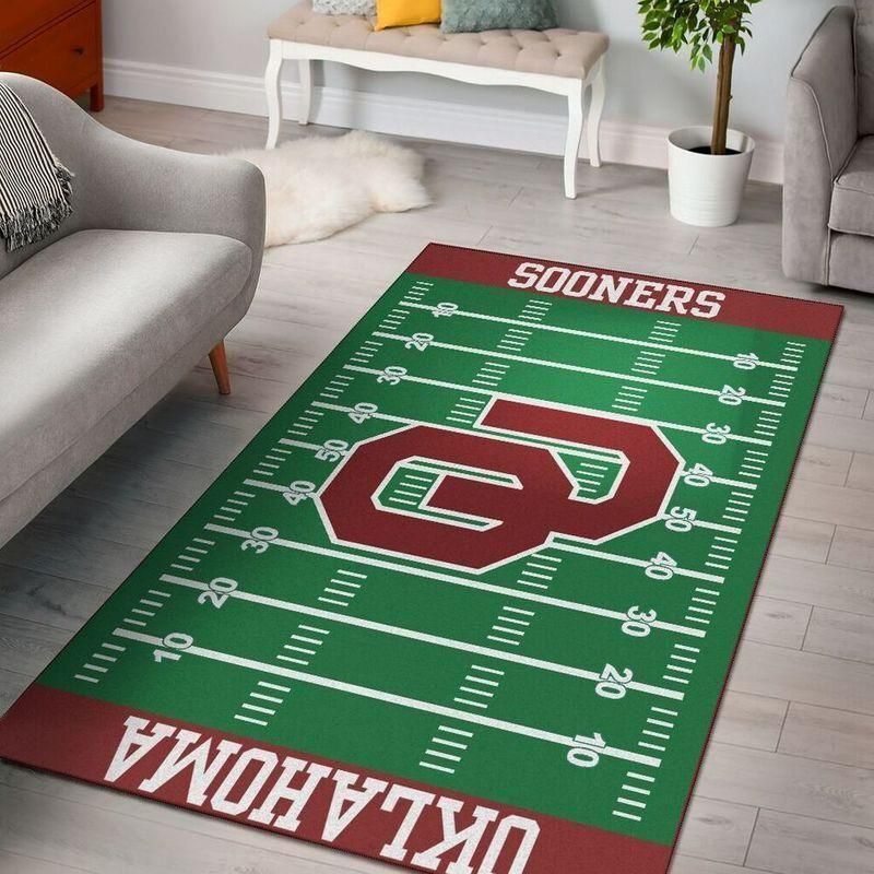 Nfl Team Oklahoma Sooners Home Field Area Rug Sport Home Decor - Indoor Outdoor Rugs