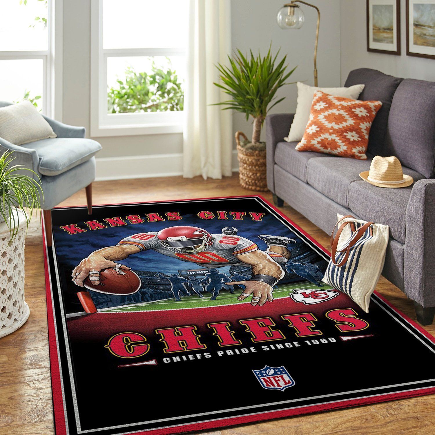 Kansas City Chiefs Nfl Team Pride Nice Gift Home Decor Rectangle Area Rug - Indoor Outdoor Rugs