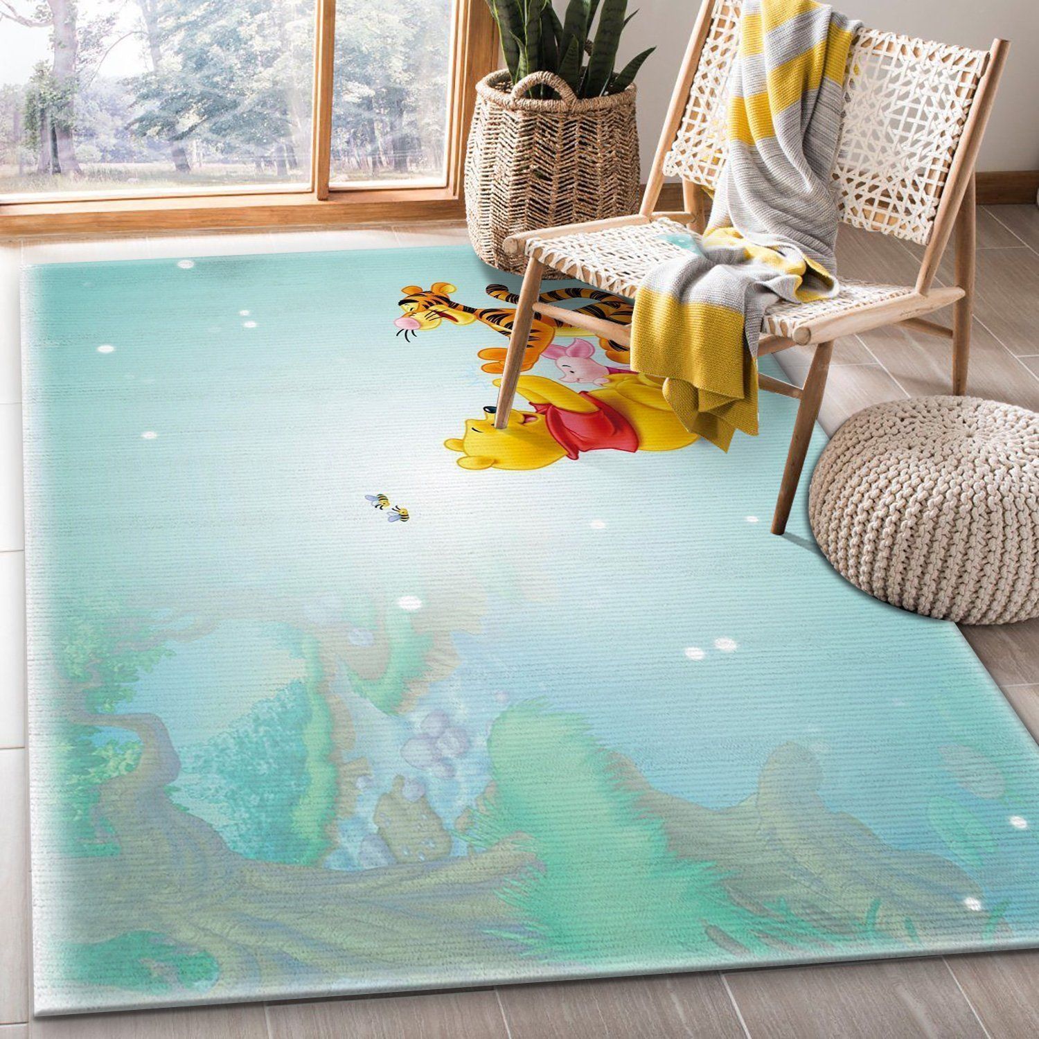 Winnie The Pooh Ver13 Area Rug Living Room Rug Home Decor Floor Decor - Indoor Outdoor Rugs