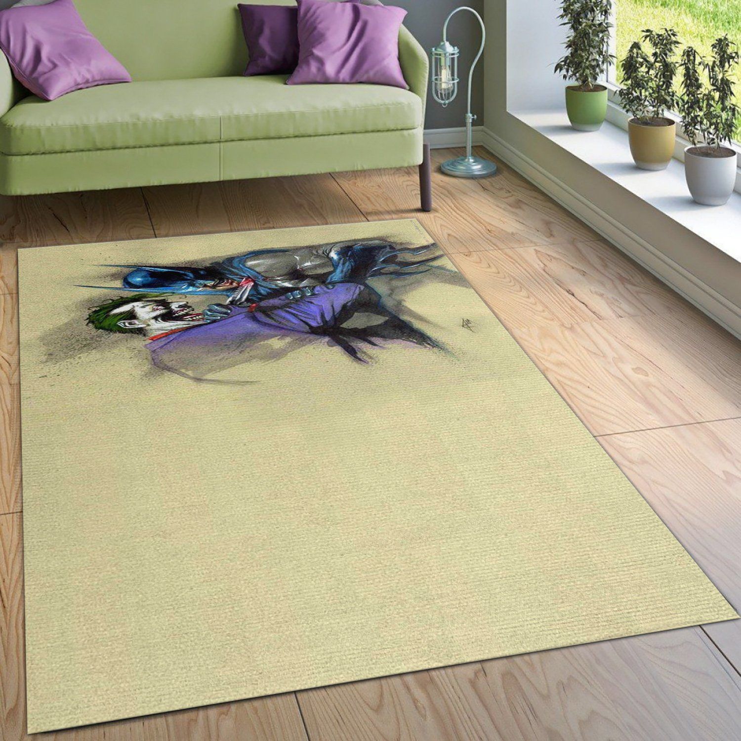 Batman Vs Joker Area Rug For Christmas Living Room Rug Home US Decor - Indoor Outdoor Rugs