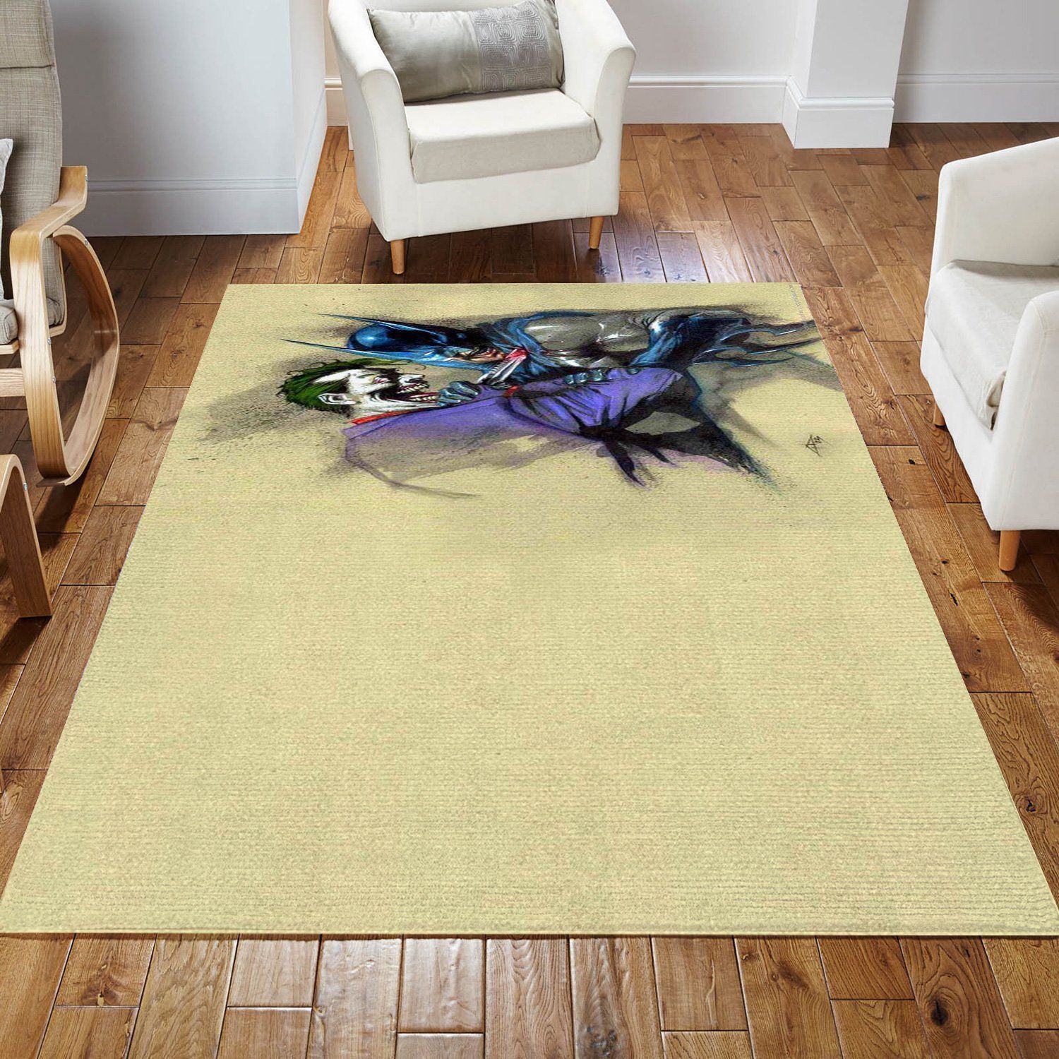 Batman Vs Joker Area Rug For Christmas Living Room Rug Home US Decor - Indoor Outdoor Rugs