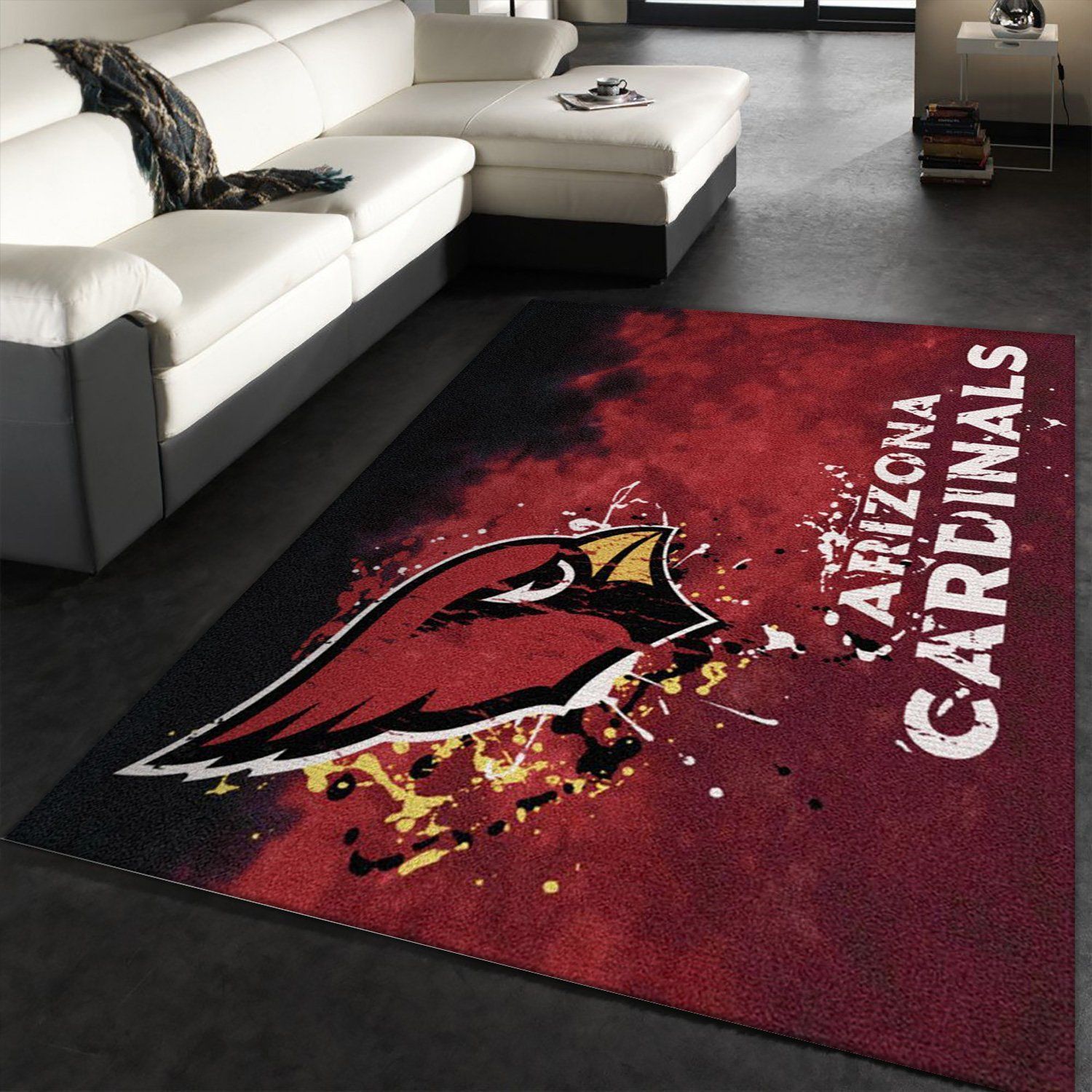 Arizona Cardinals Fade Rug Nfl Team Area Rug, Kitchen Rug, Family Gift US Decor - Indoor Outdoor Rugs