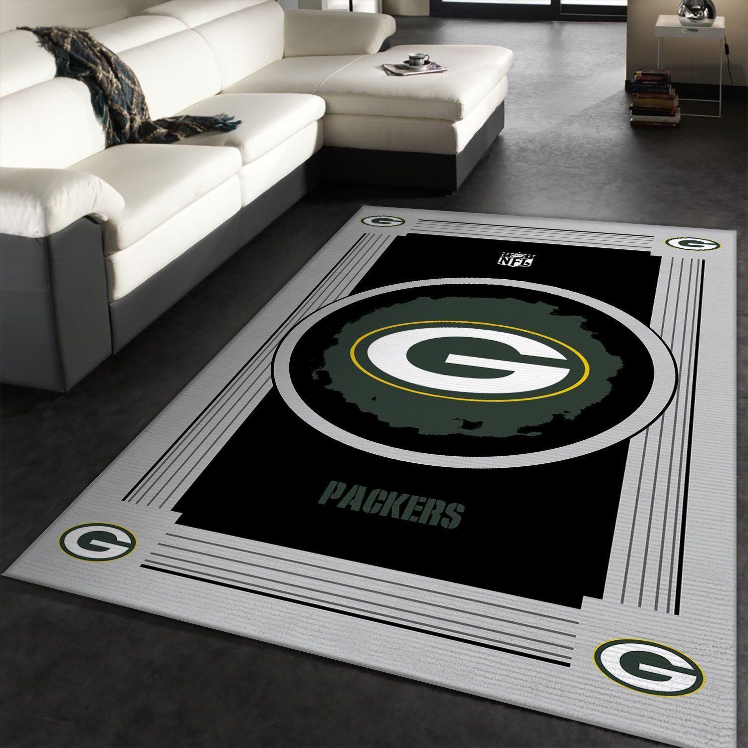 Green Bay Packers NFL Team Logo Area Rugs Living Room Carpet Floor Decor The US Decor - Indoor Outdoor Rugs