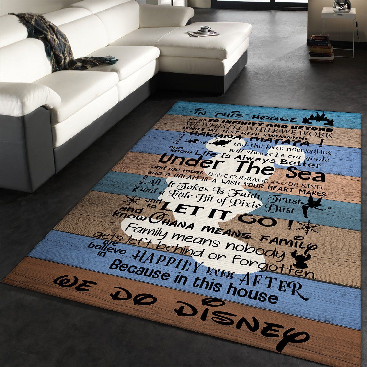 In this house we do Disney Area Rug Floor Decor Christmas Gift - Indoor Outdoor Rugs