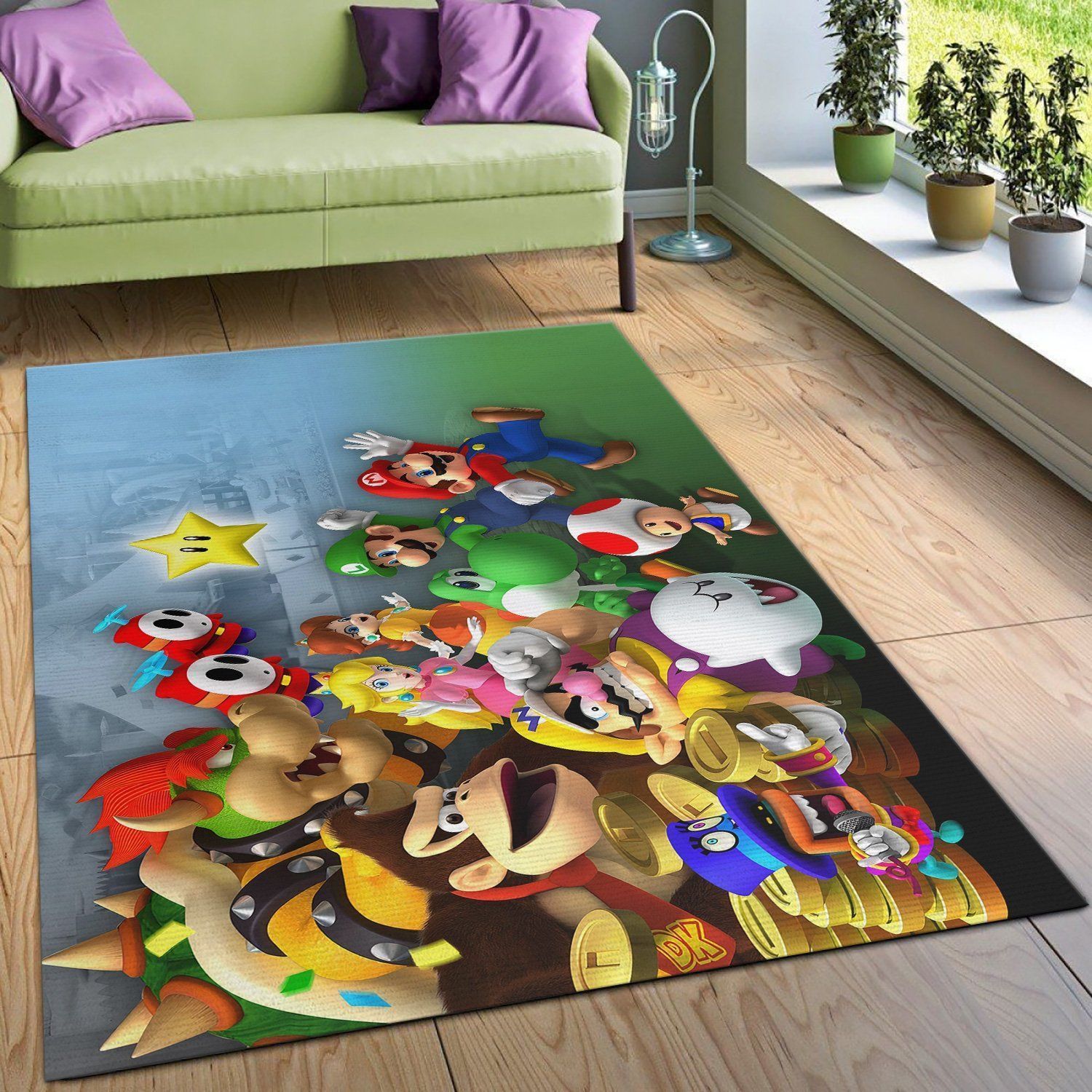 Super Paper Mario Gaming Area Rugs Living Room Carpet Local Brands Floor Decor The US Decor - Indoor Outdoor Rugs