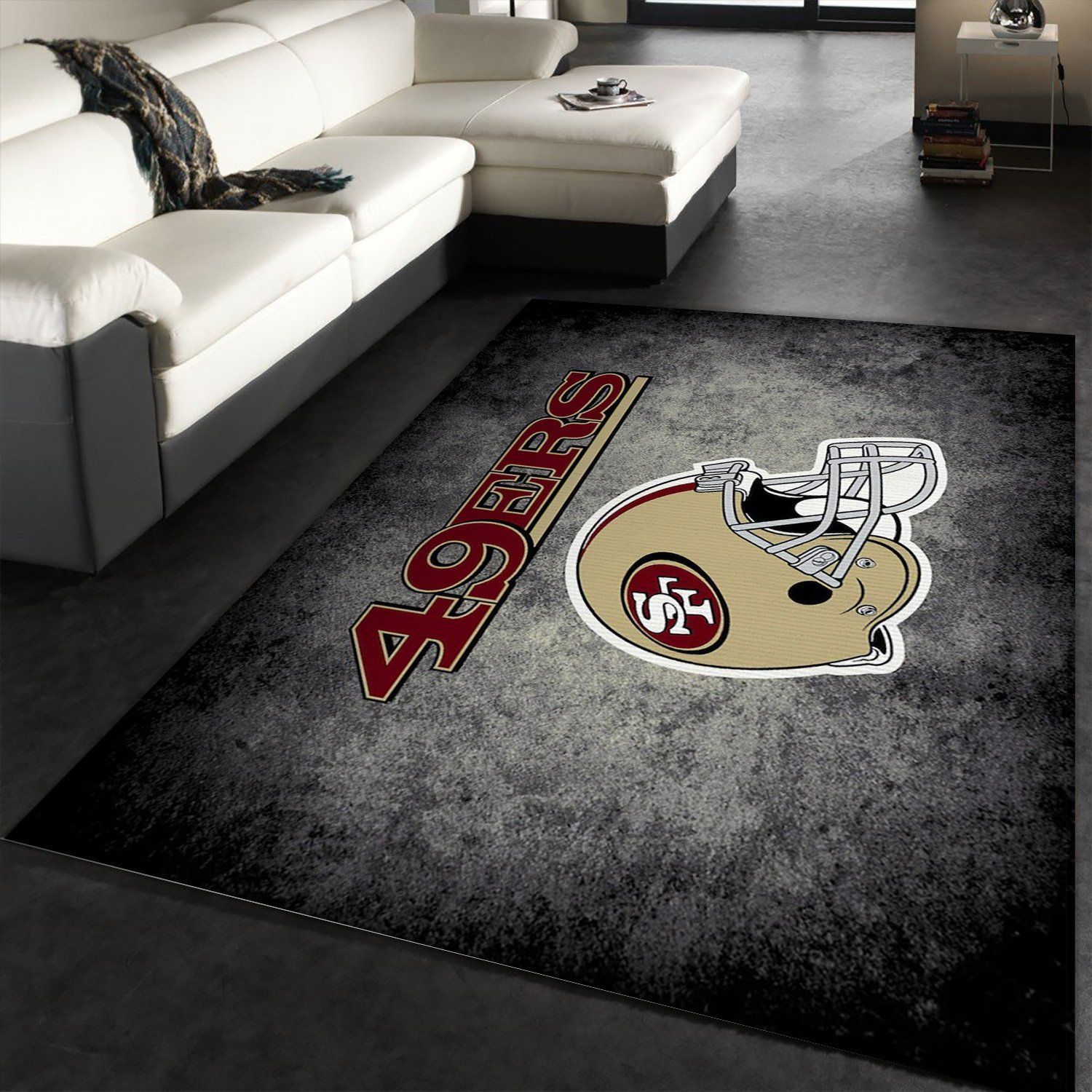 San Francisco 49ers Imperial Distressed Rug NFL Team Logos Area Rug, Bedroom, US Gift Decor - Indoor Outdoor Rugs