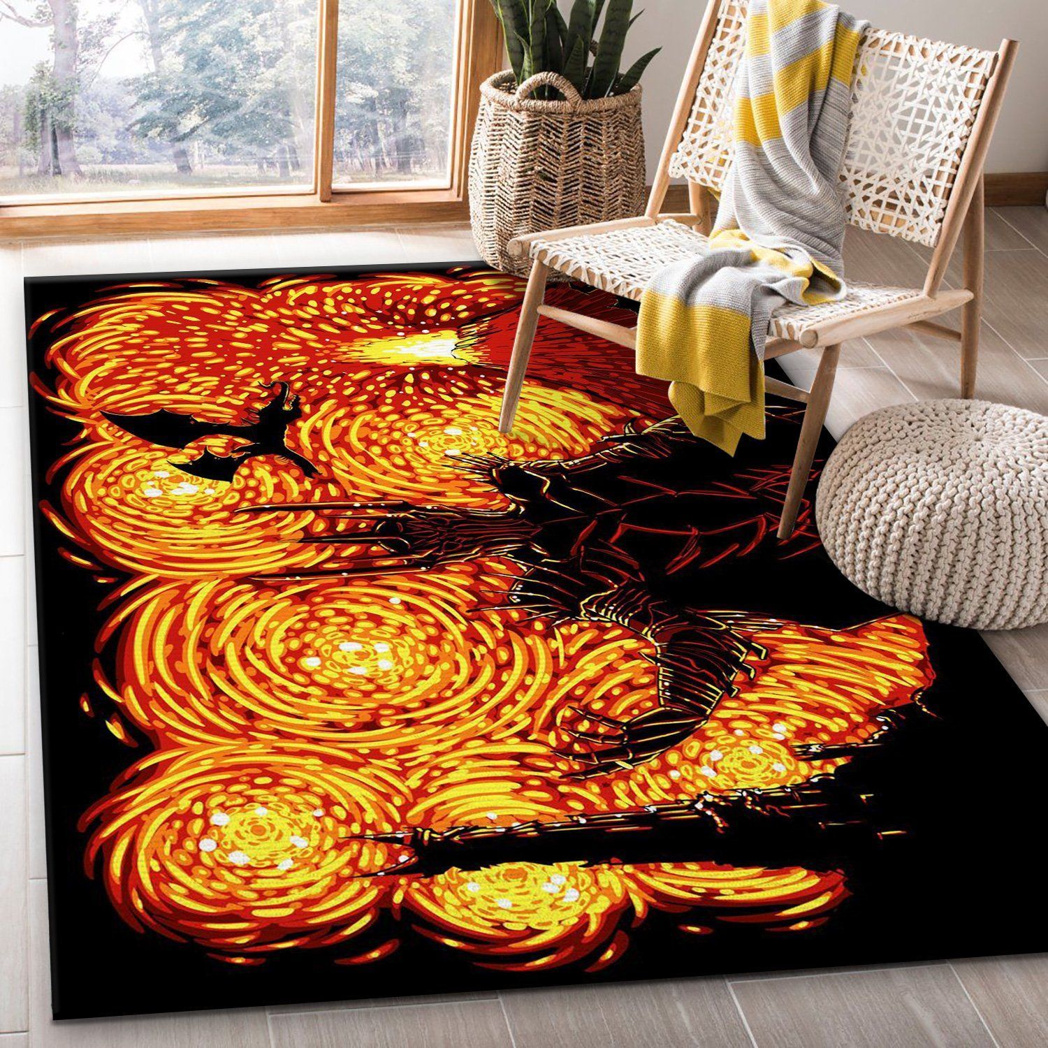 Starry Middle Earth Area Rug, Living room and bedroom Rug, Christmas Gift US Decor - Indoor Outdoor Rugs