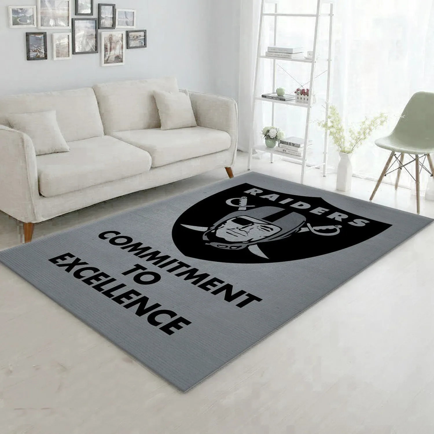 Raiders Excellence Nfl Rug Living Room Rug Christmas Gift US Decor - Indoor Outdoor Rugs