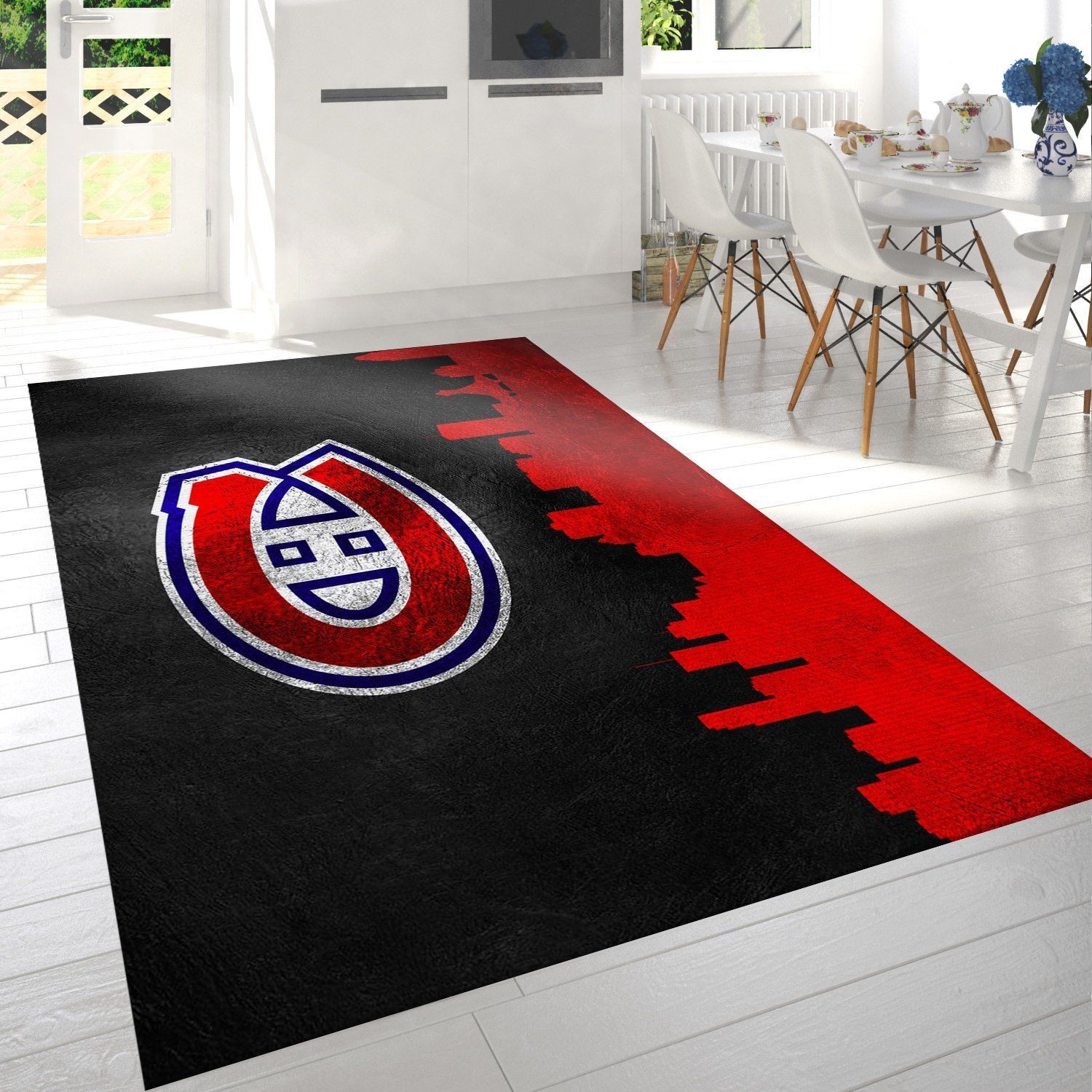 Montreal Canadiens Skyline Nfl Area Rug Bedroom Rug Home Decor Floor Decor - Indoor Outdoor Rugs