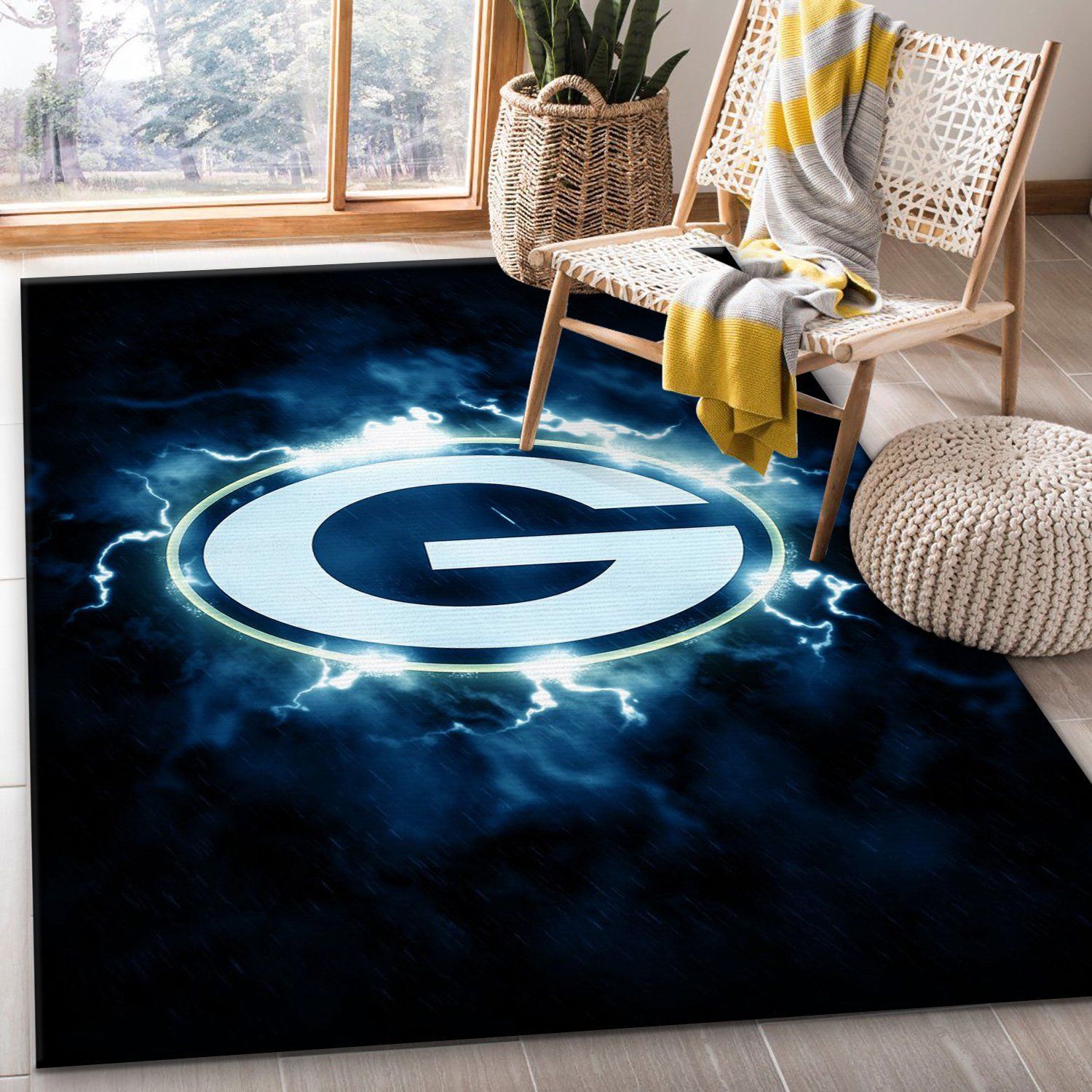 Green Bay Packers NFL Area Rug Bedroom Rug Home US Decor - Indoor Outdoor Rugs