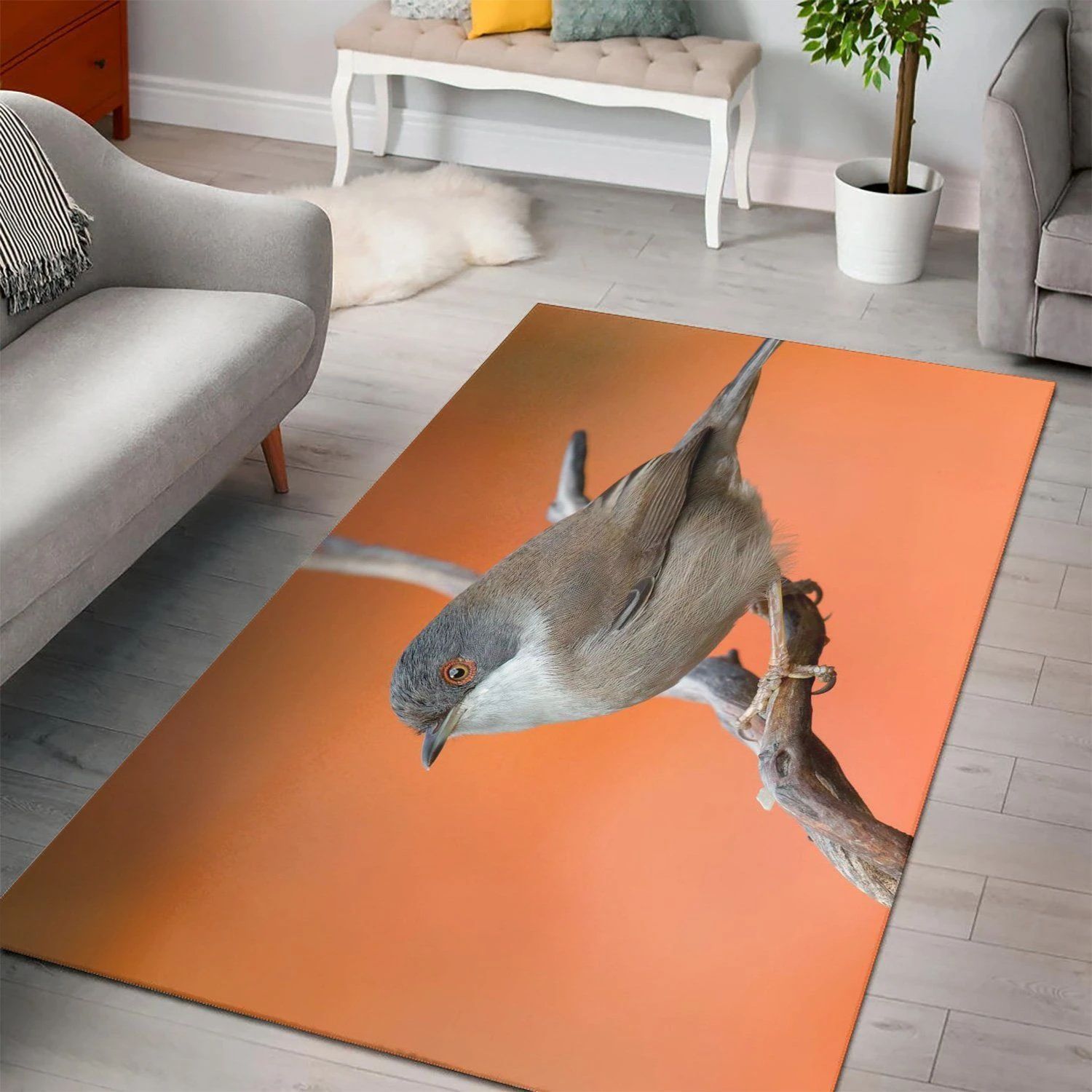 Birds Sylvia Melanocep  Carpet Living Room, Room Decor, Floor Decor Home Decor - Indoor Outdoor Rugs