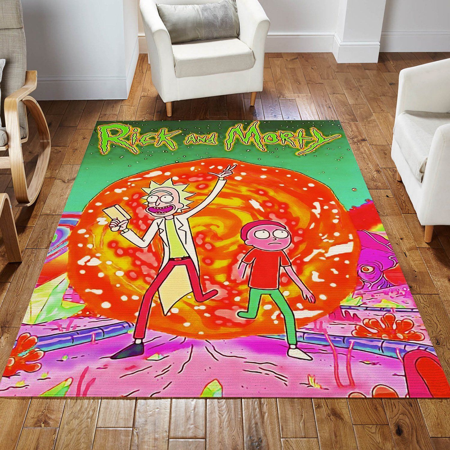 Rick And Morty Area Rug For Christmas Bedroom Rug Home Decor Floor Decor - Indoor Outdoor Rugs