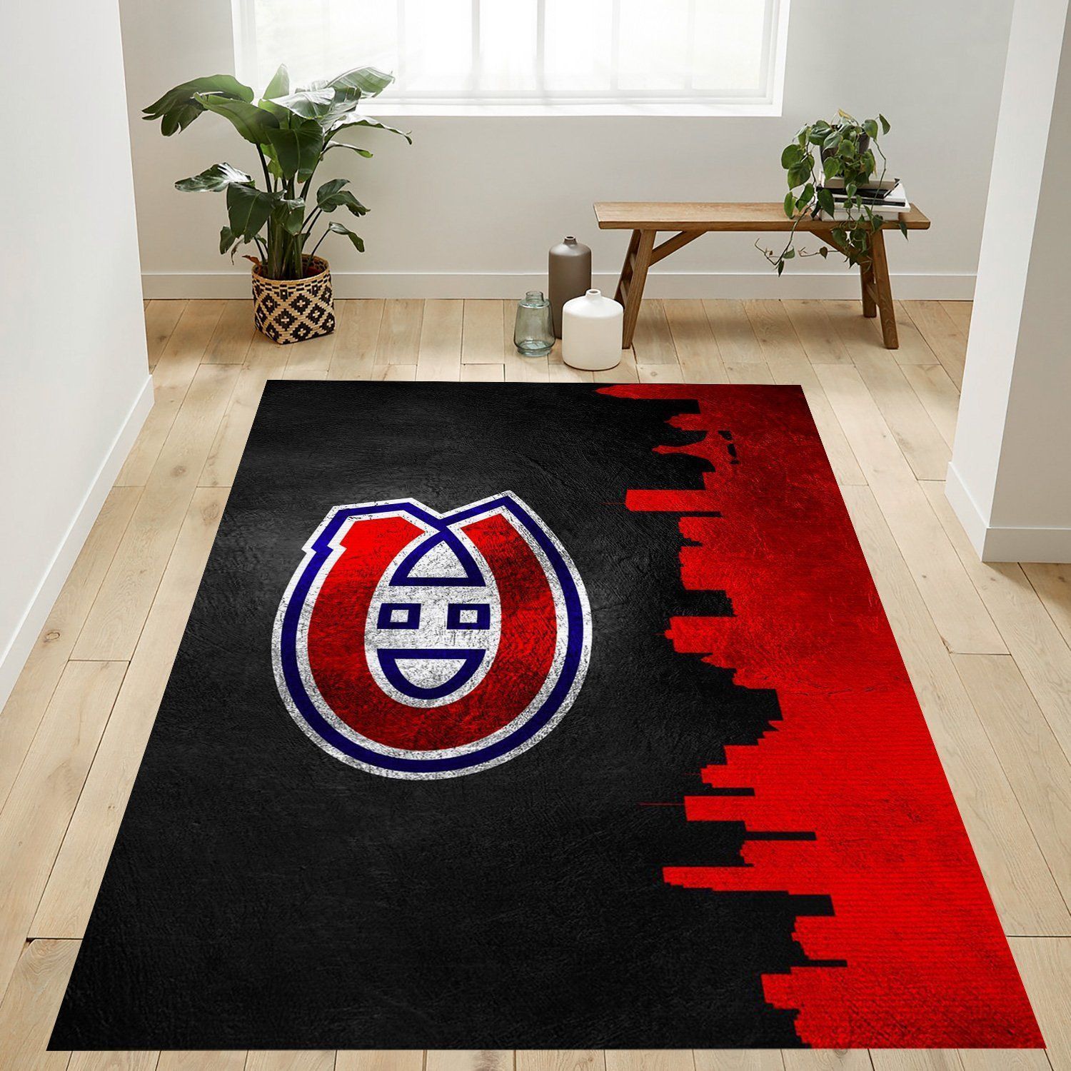 Montreal Canadiens Skyline Nfl Area Rug Bedroom Rug Home Decor Floor Decor - Indoor Outdoor Rugs