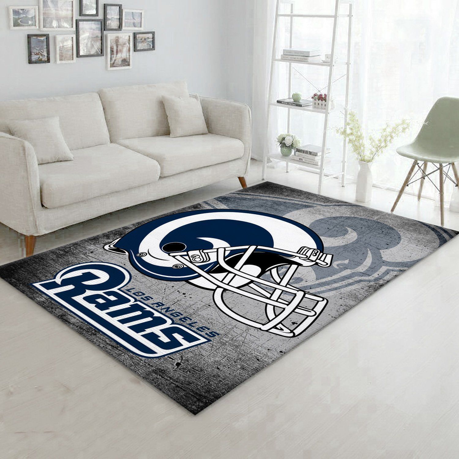 Los Angeles Rams Helmet Nfl Rug Bedroom Rug Christmas Gift US Decor - Indoor Outdoor Rugs