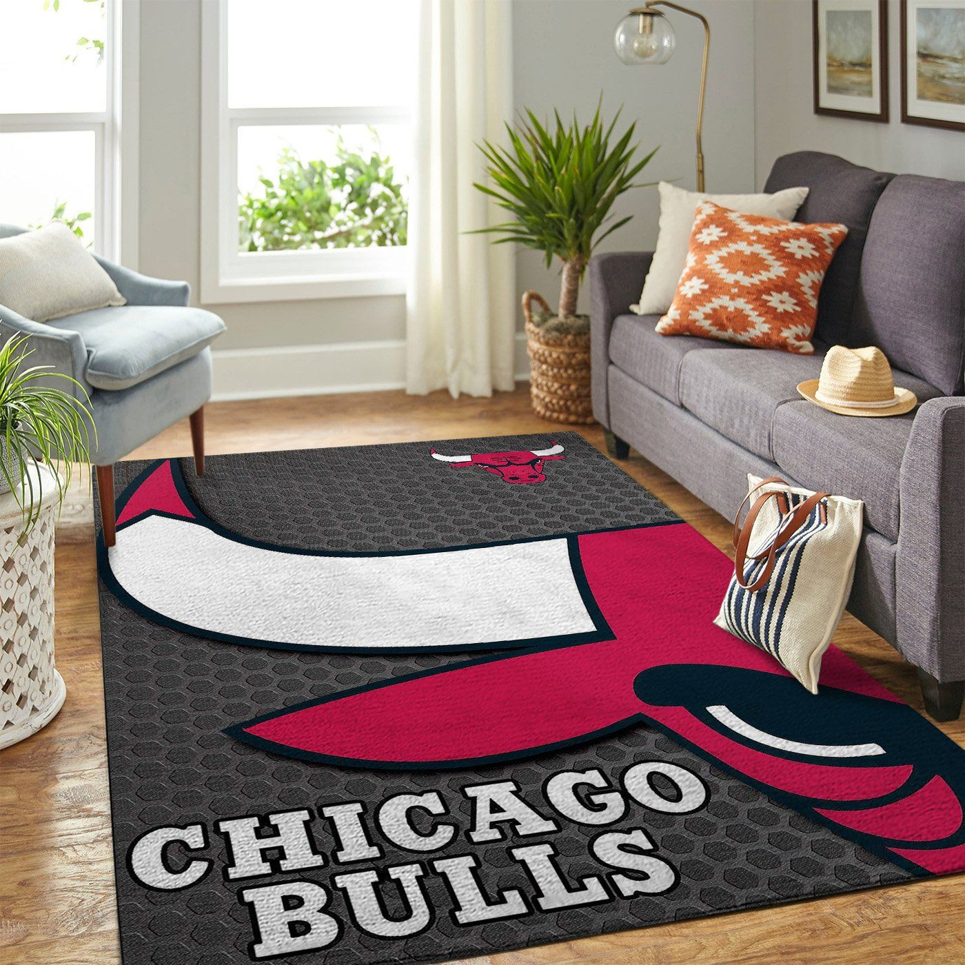 Chicago Bulls Nba Team Logo Style Nice Gift Home Decor Rectangle Area Rug - Indoor Outdoor Rugs