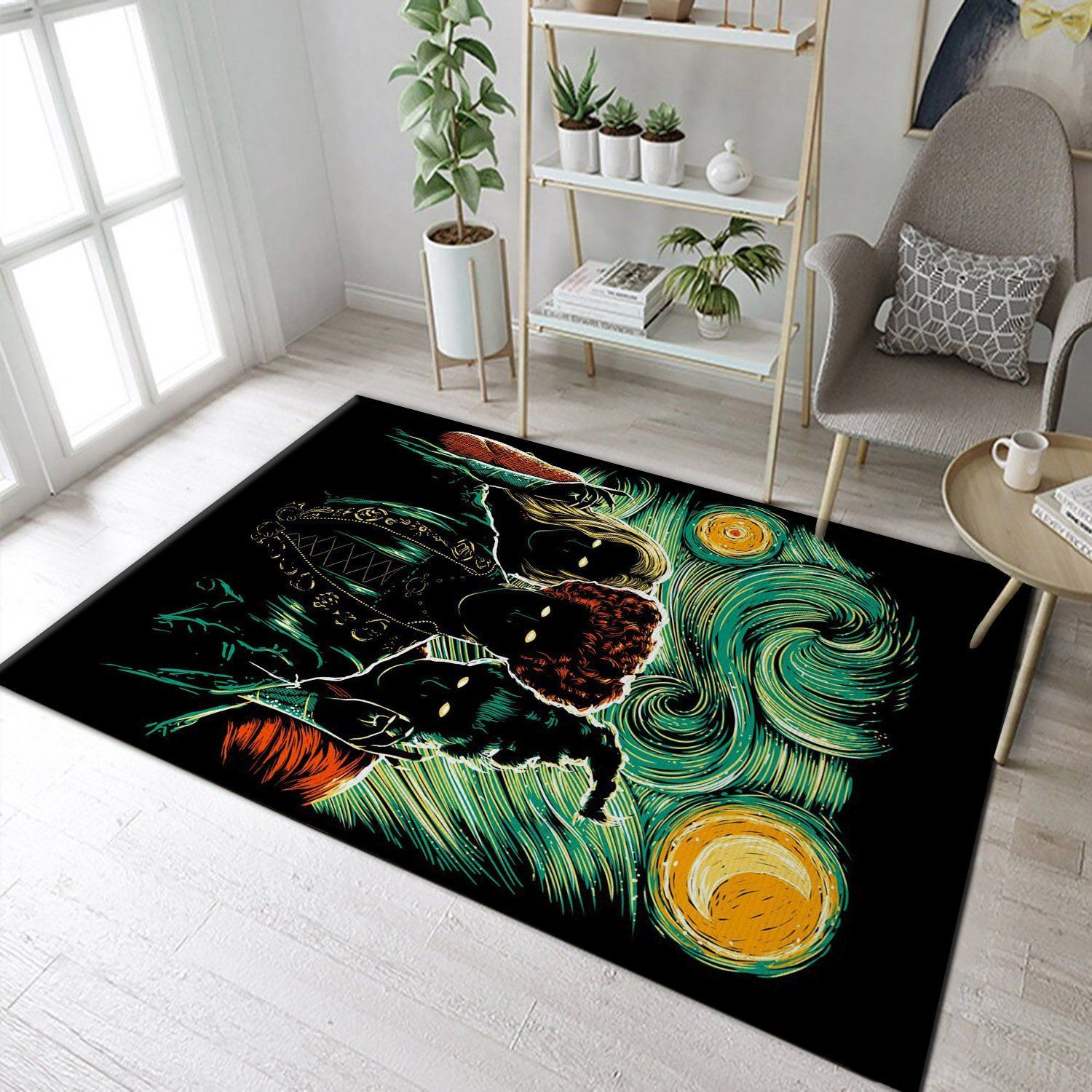 Salem Night Area Rug, Bedroom, US Gift Decor - Indoor Outdoor Rugs