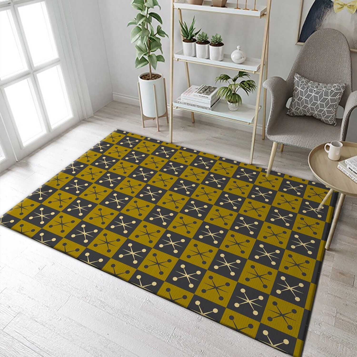 Midcentury Pattern 65 Area Rug For Christmas, Living Room Rug, US Gift Decor - Indoor Outdoor Rugs