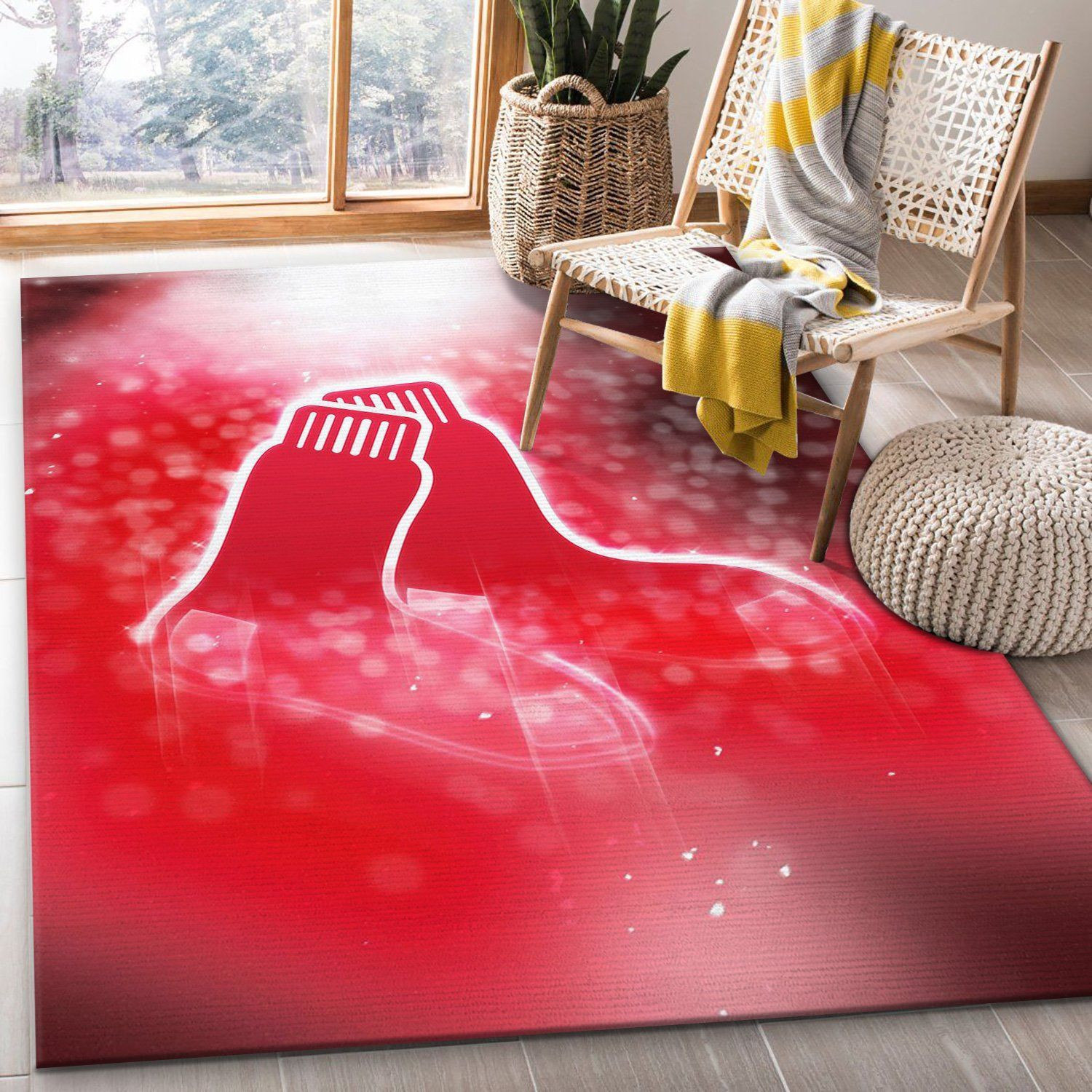 Boston Red Sox Nfl Area Rug For Christmas Bedroom Rug Home US Decor - Indoor Outdoor Rugs