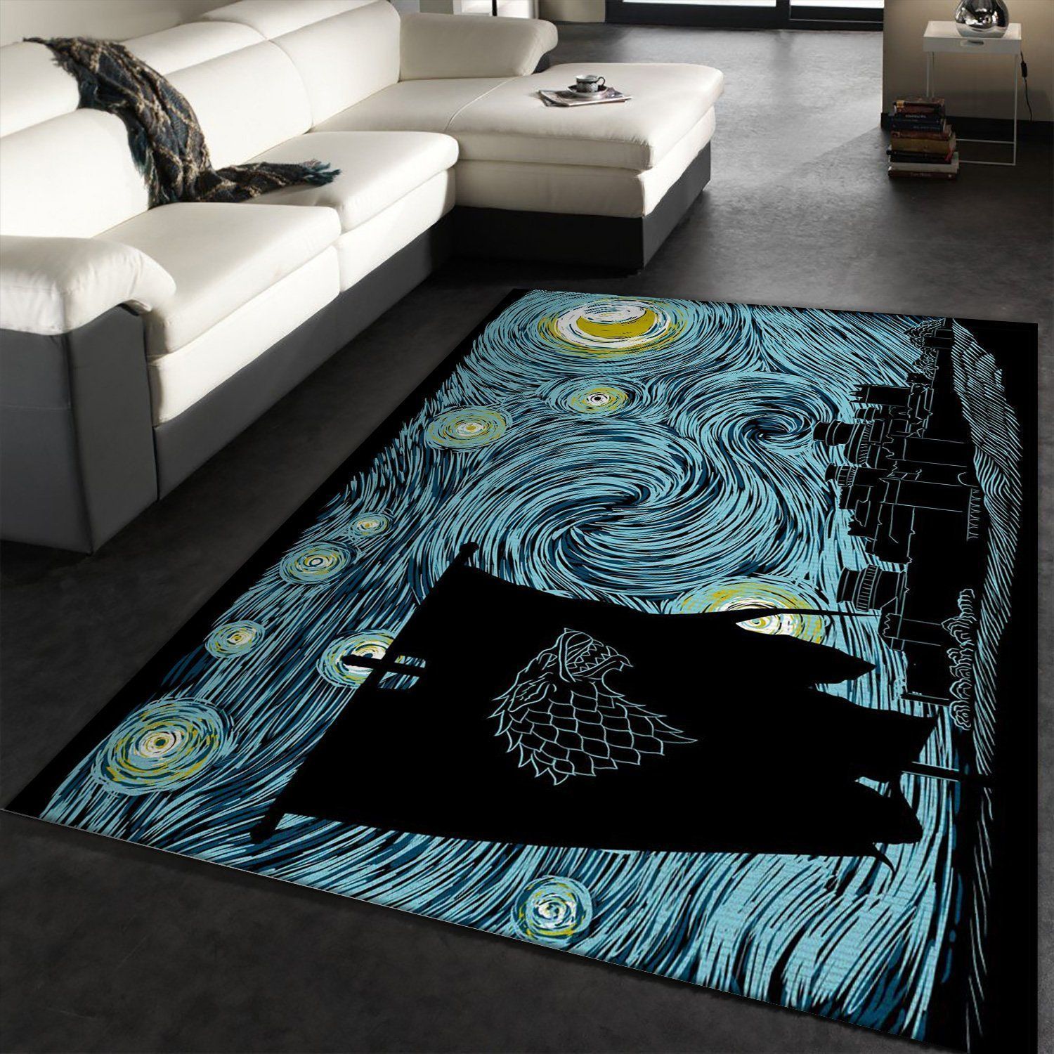 Starry Direwolf Area Rug For Christmas, Kitchen Rug, Home US Decor - Indoor Outdoor Rugs