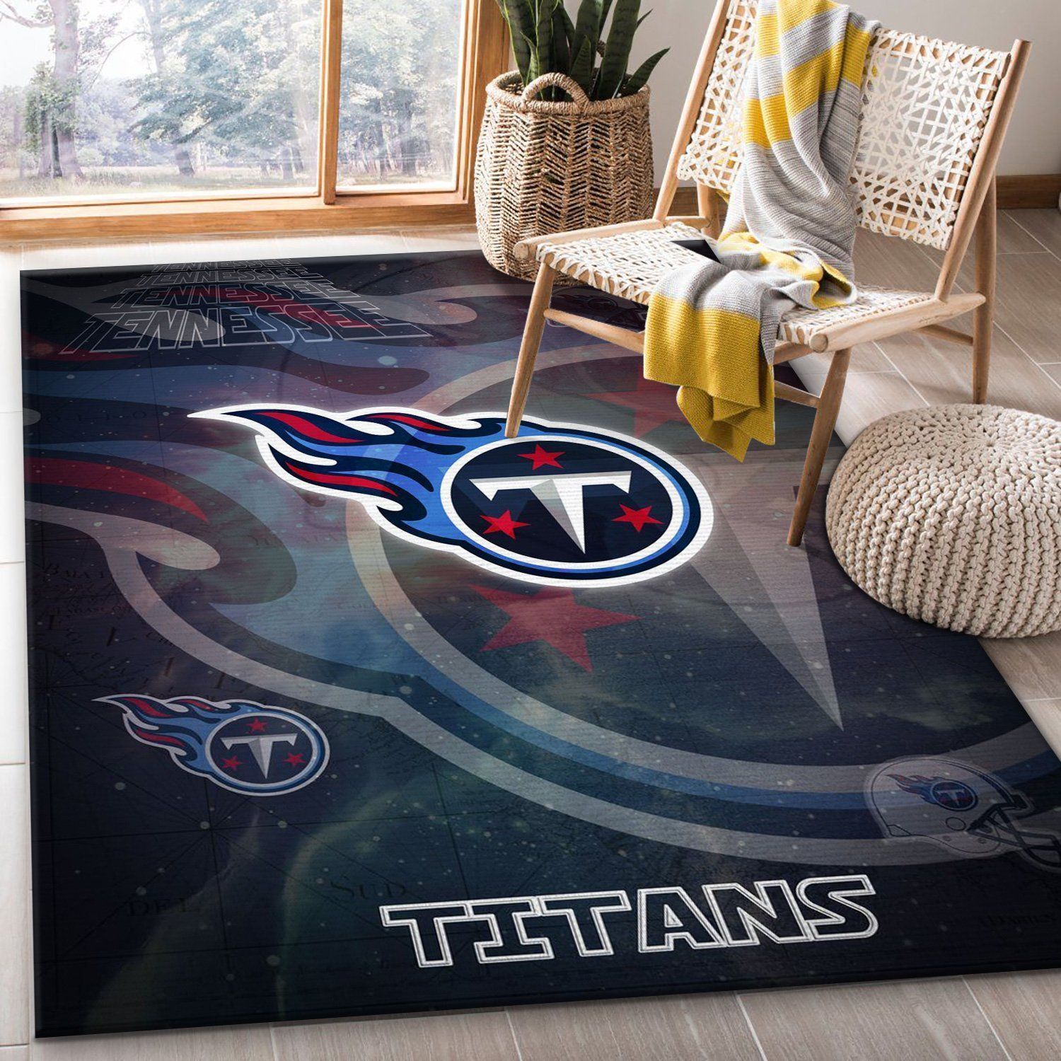 Tennessee Titans Nfl Area Rug Living Room Rug US Gift Decor - Indoor Outdoor Rugs