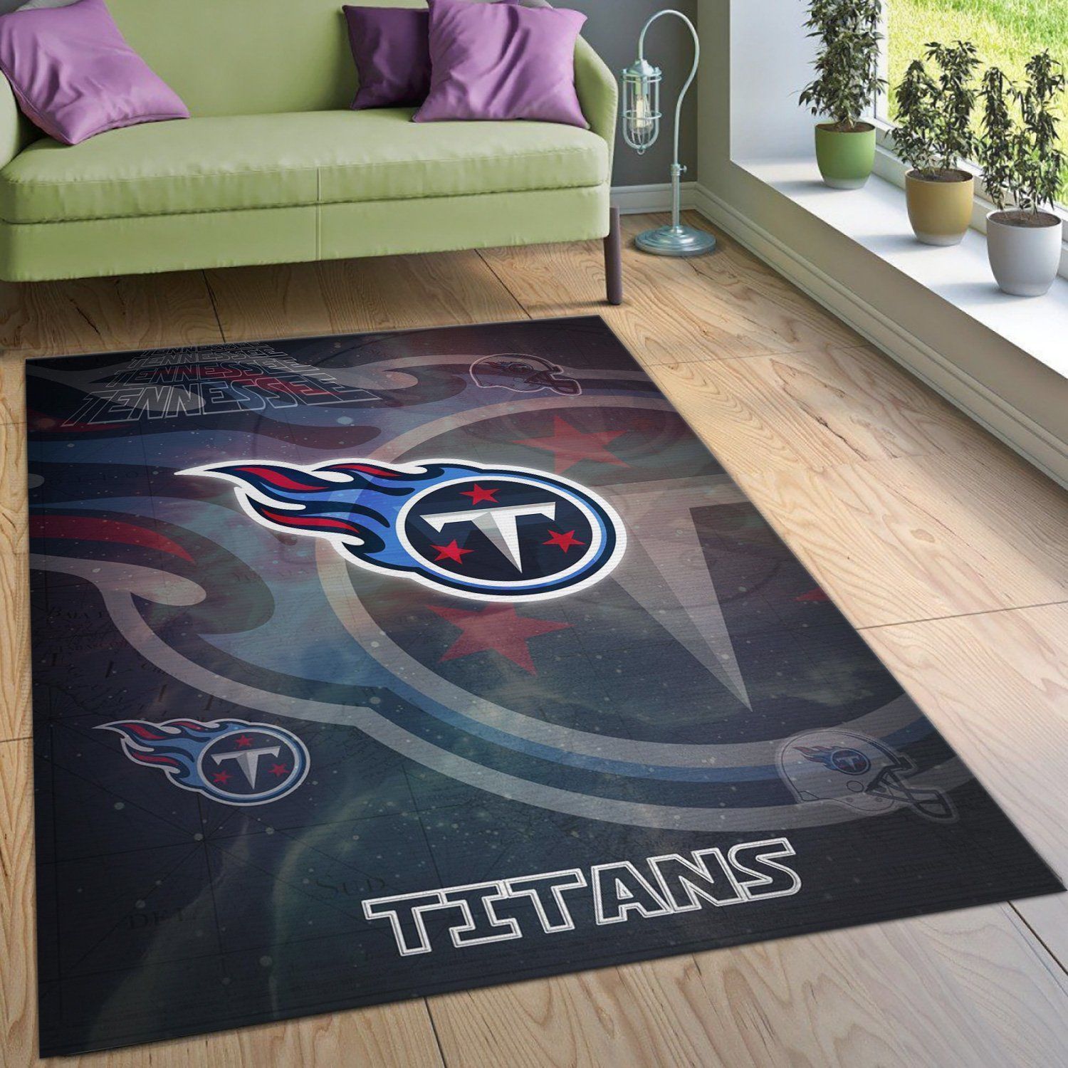 Tennessee Titans Nfl Area Rug Living Room Rug US Gift Decor - Indoor Outdoor Rugs