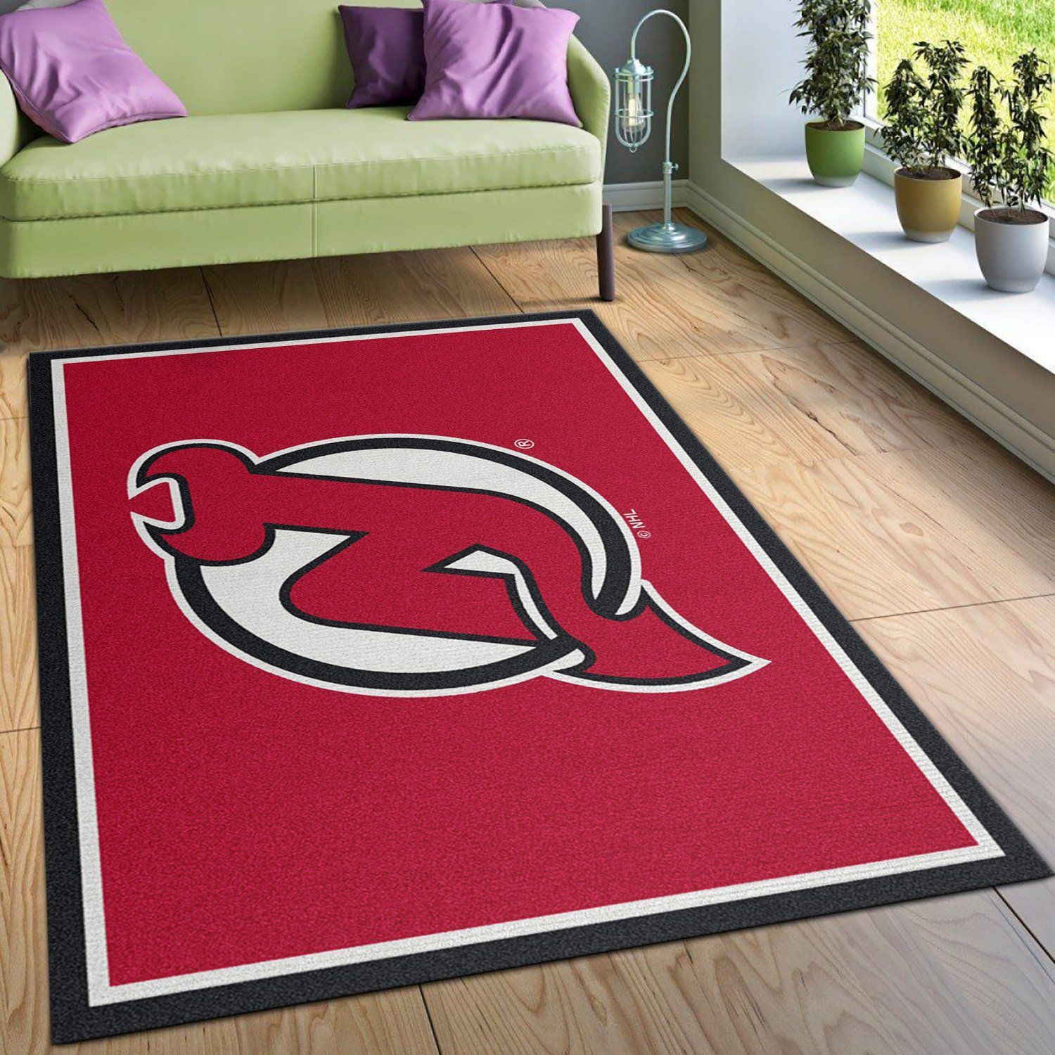 Nhl Spirit New Jersey Devils Area Rug For Christmas, Kitchen Rug, Family Gift US Decor - Indoor Outdoor Rugs