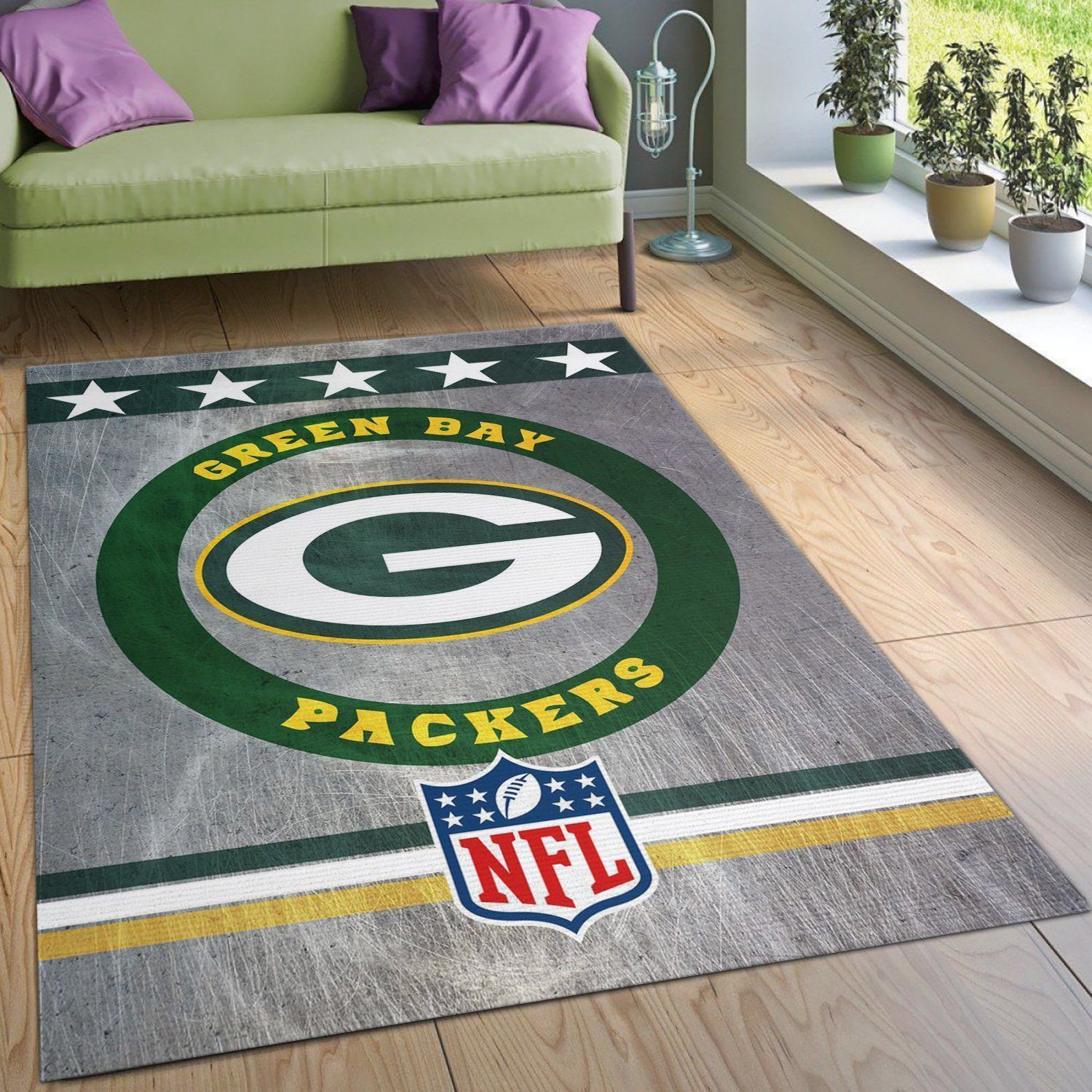 Green Bay Packers Nfl Football Team Area Rug For Gift Bedroom Rug Home US Decor - Indoor Outdoor Rugs