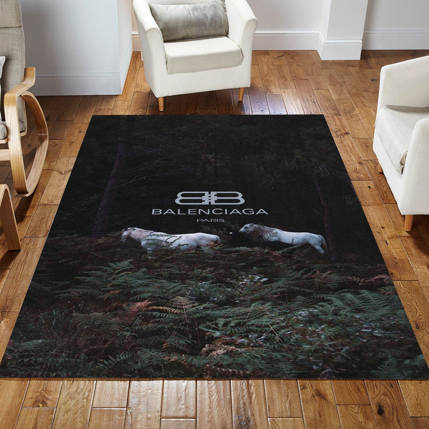 Balenciaga Area Rug For Christmas Fashion Brand Rug Bedroom Rug Home Decor Floor Decor - Indoor Outdoor Rugs