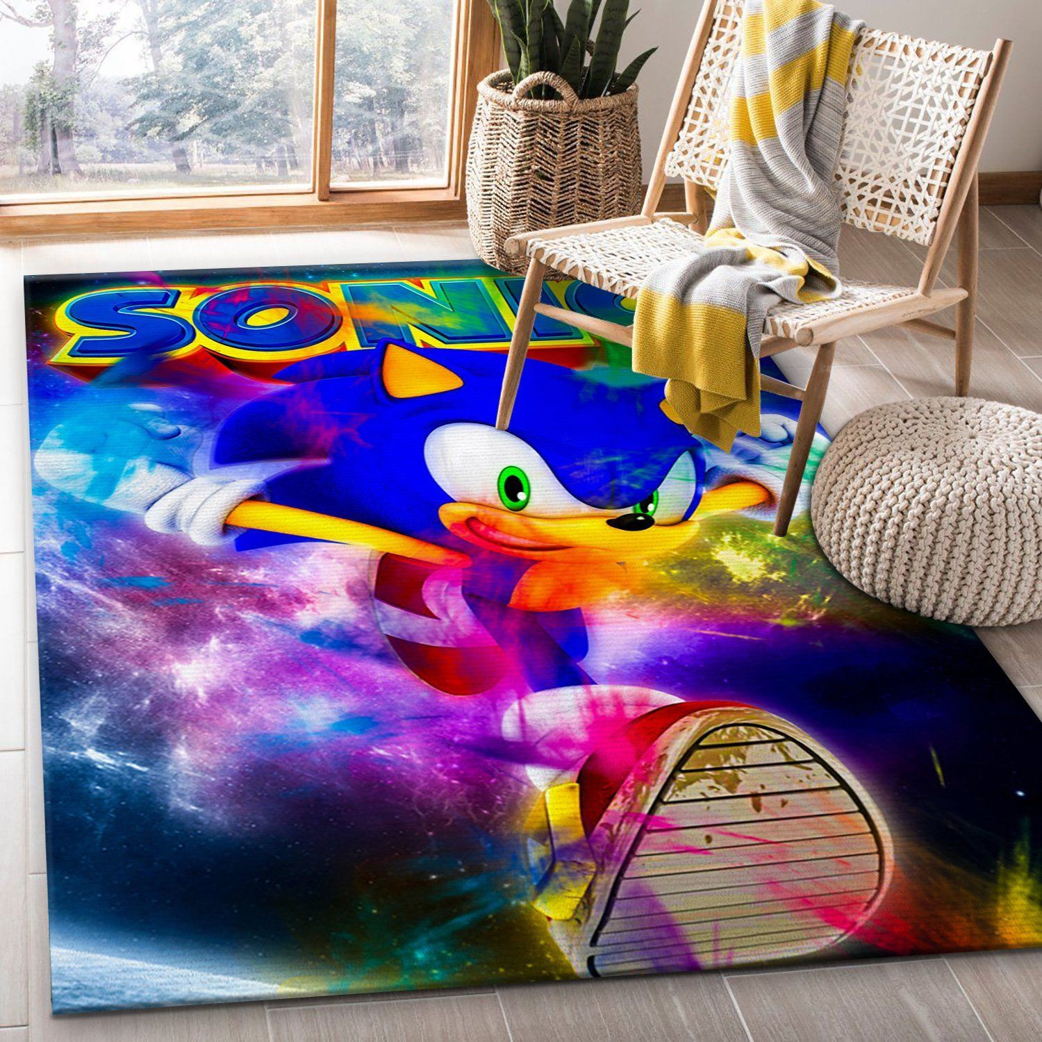 Sonic4 Movie Area Rug, Bedroom, US Gift Decor - Indoor Outdoor Rugs