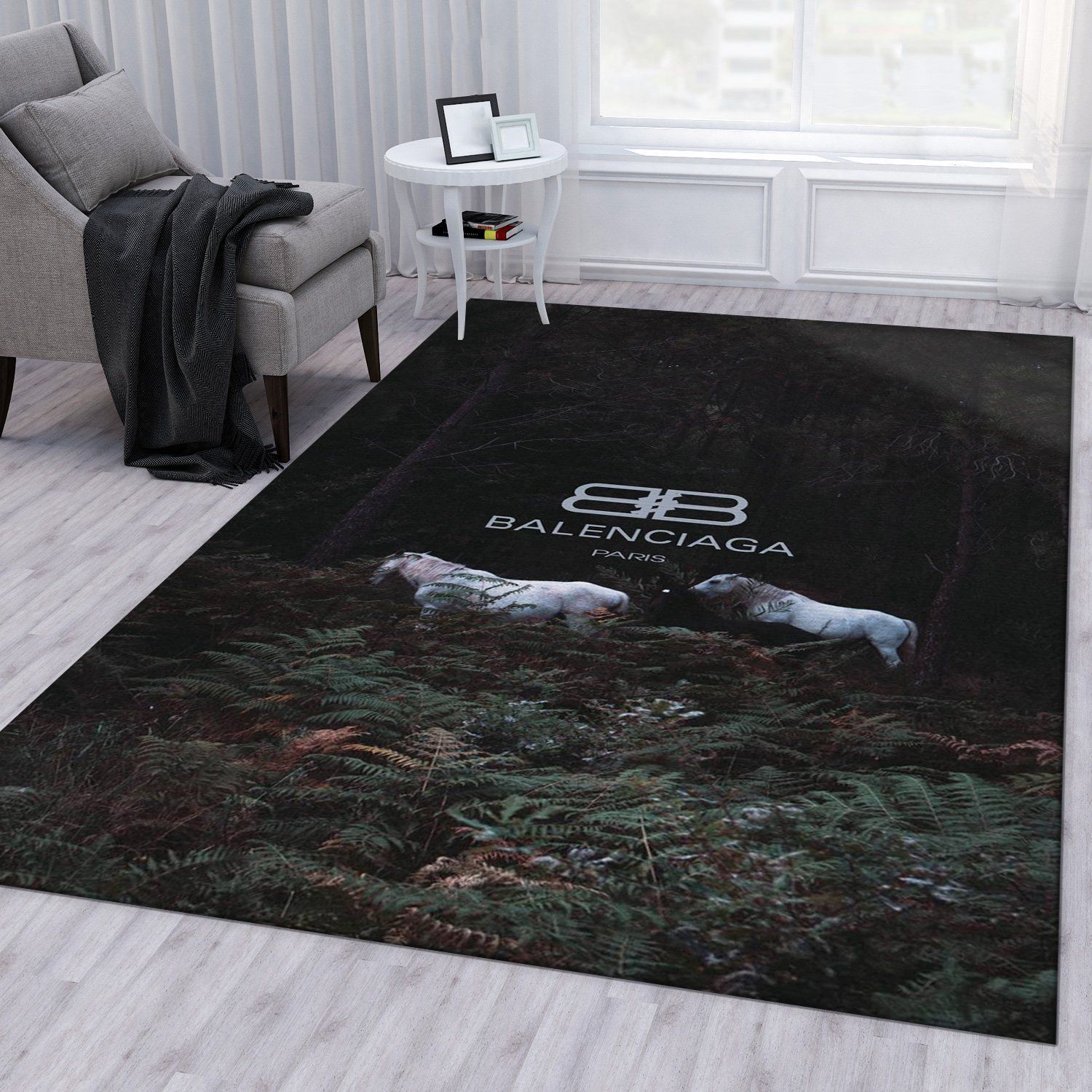 Balenciaga Area Rug For Christmas Fashion Brand Rug Bedroom Rug Home Decor Floor Decor - Indoor Outdoor Rugs