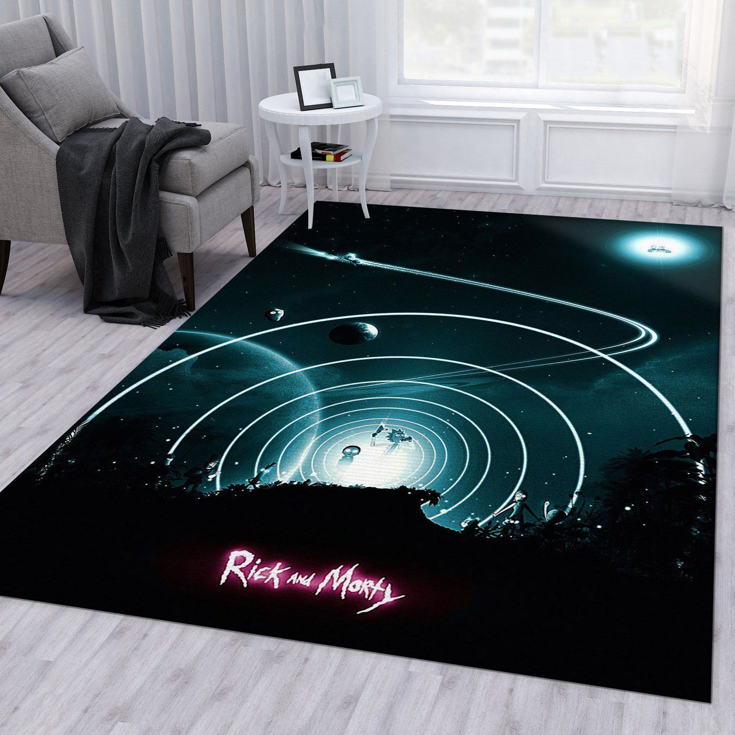 Rick And Morty Inspired Noel Gift Rug Living Room Rug Home Decor Floor Decor - Indoor Outdoor Rugs