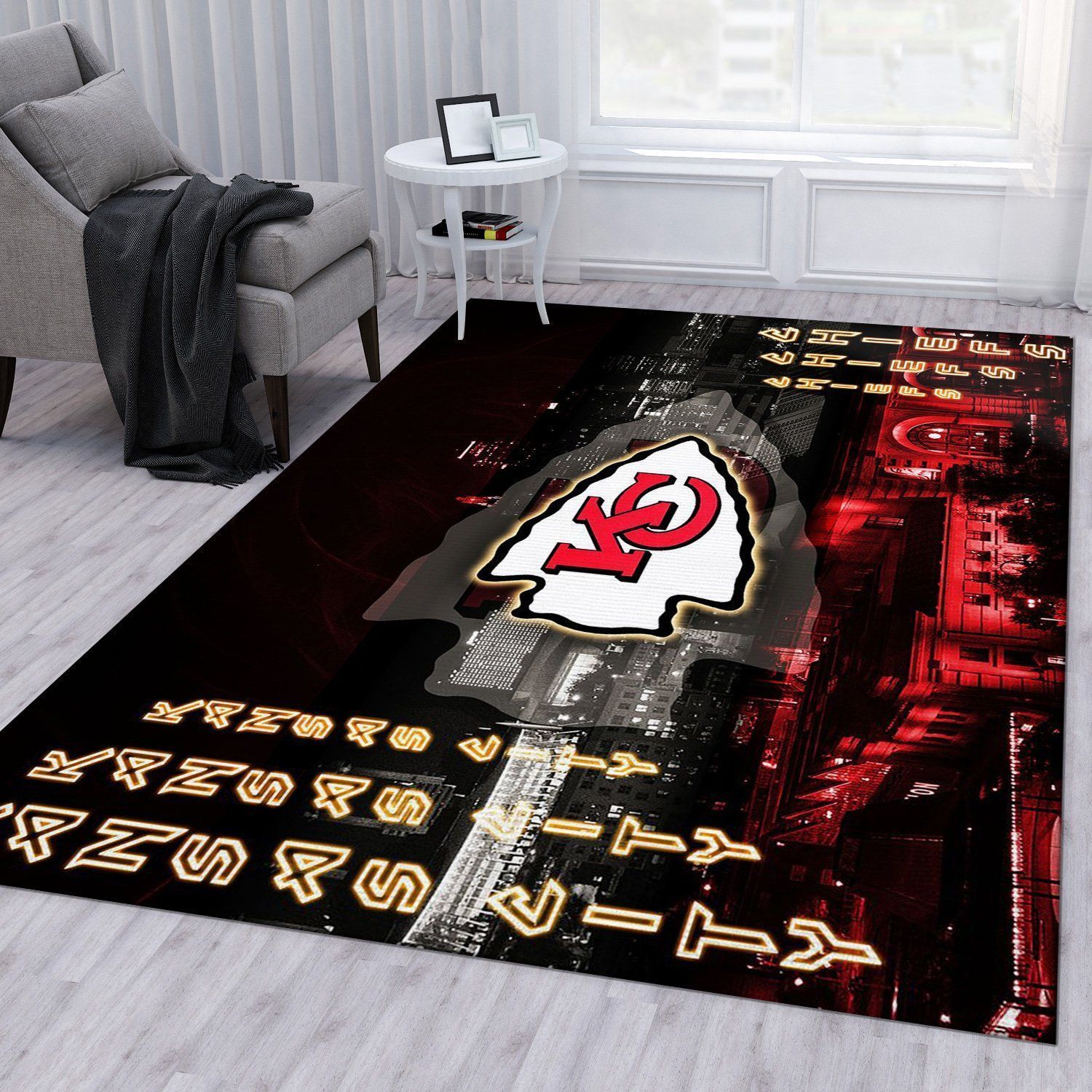 Kansas City Chiefs Nfl Rug Living Room Rug US Gift Decor - Indoor Outdoor Rugs