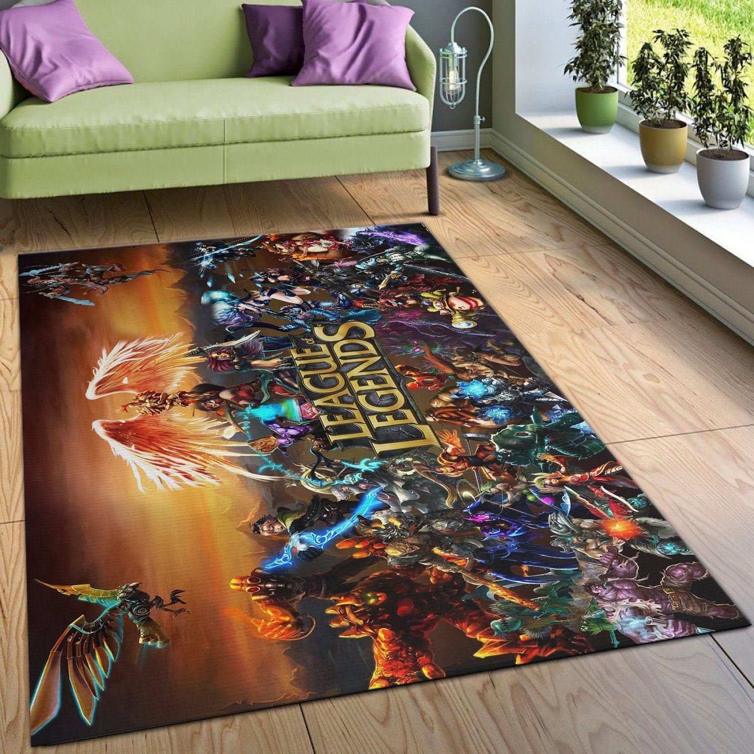 League Of Legends FN030205 Gaming Area Rug Floor Decor The US Decor - Indoor Outdoor Rugs