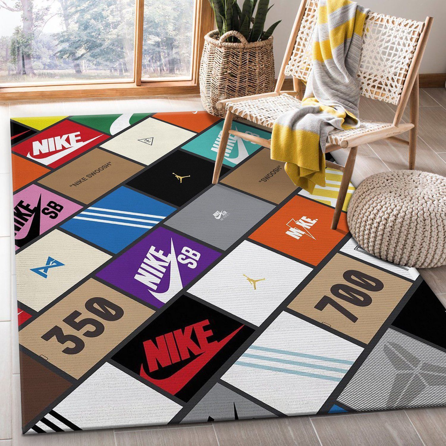 Sneaker Box Area Rug Bedroom Rug Christmas Gift US Decor - Indoor Outdoor Rugs