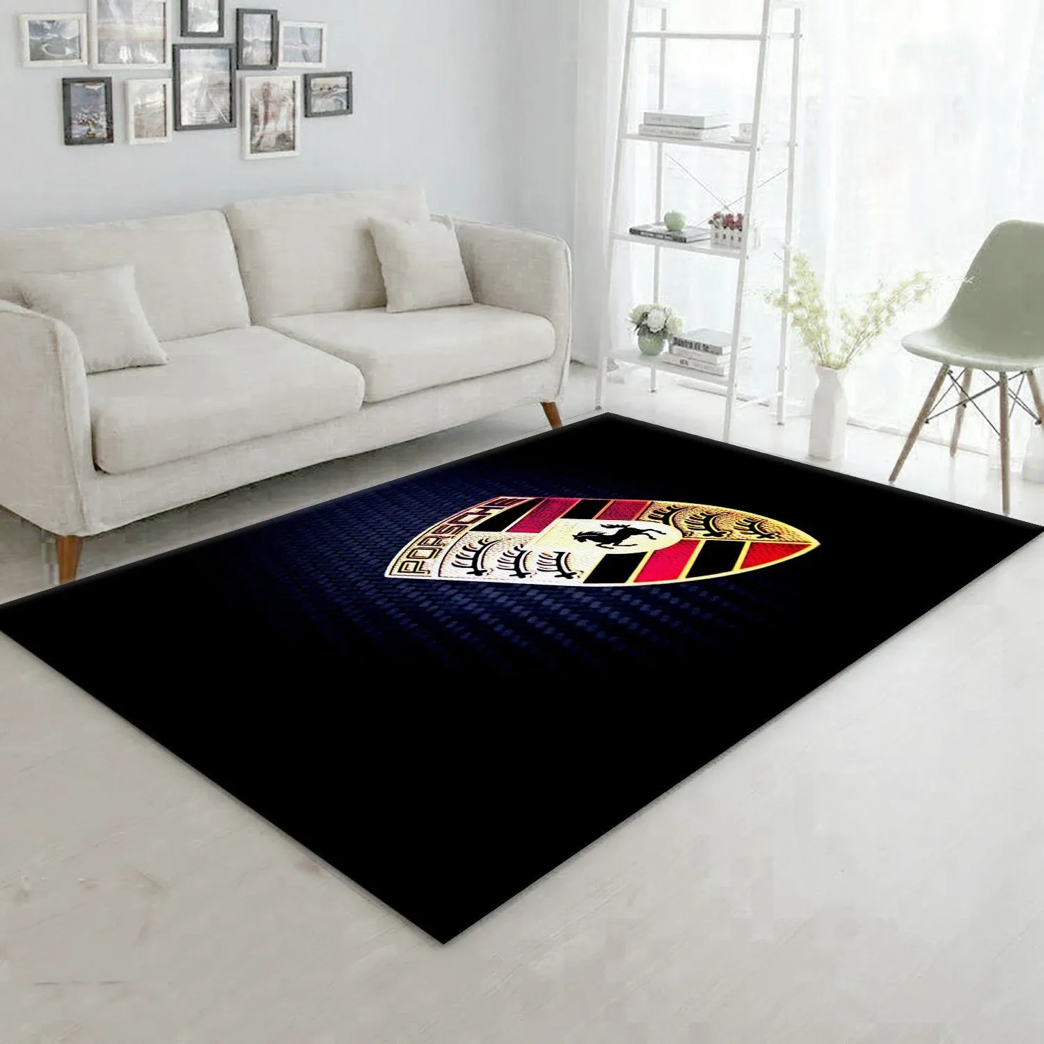 Porsche Logo Ver7 Area Rug Bedroom Rug Home Decor Floor Decor - Indoor Outdoor Rugs