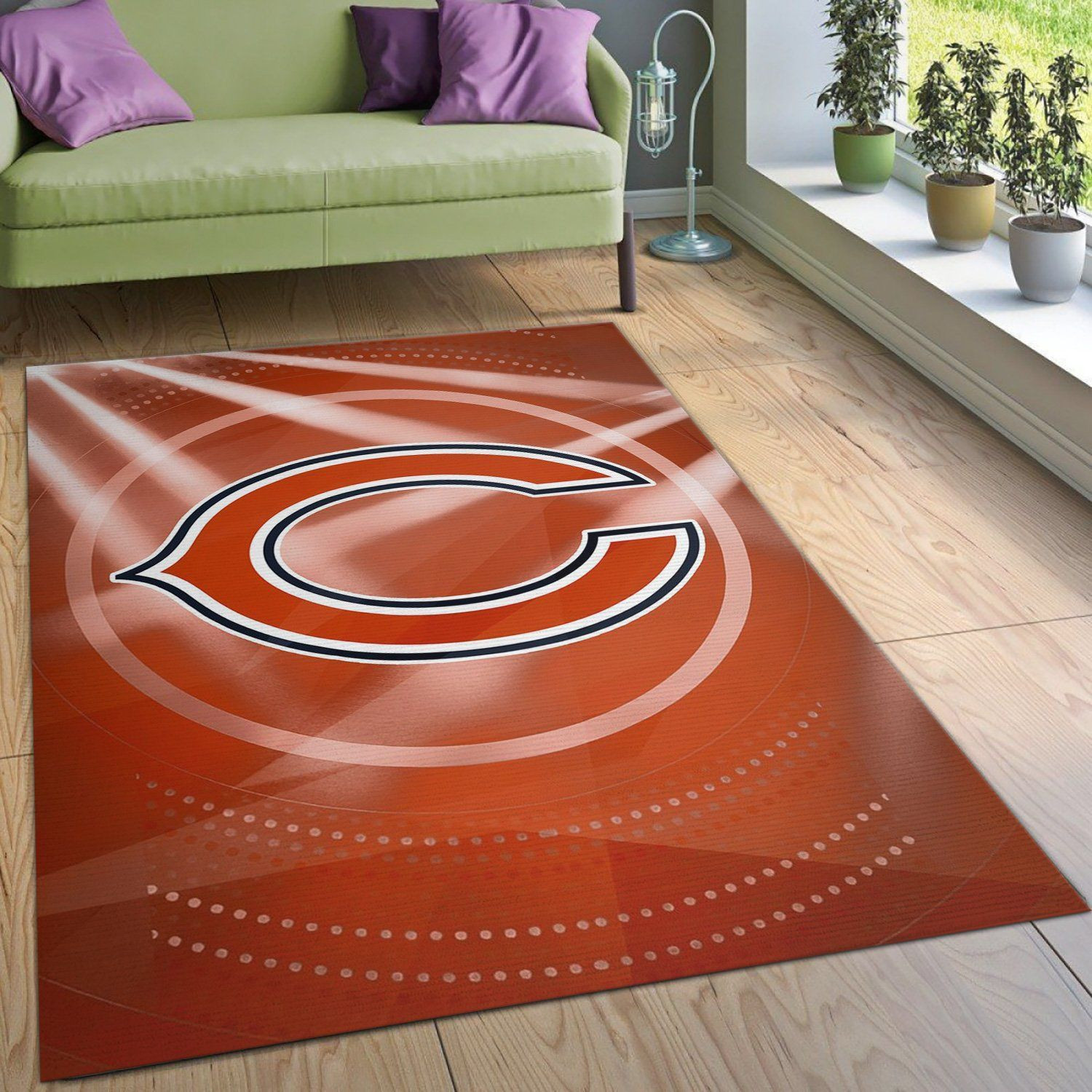 Chicago Bears NFL Area Rug For Christmas Bedroom Rug Home Decor Floor Decor - Indoor Outdoor Rugs