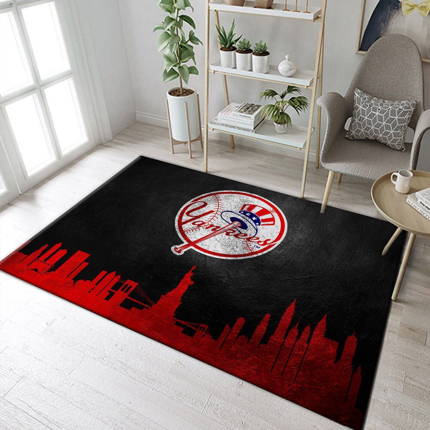 New York Yankees Skyline Area Rug For Christmas, Living room and bedroom Rug, Home Decor Floor Decor - Indoor Outdoor Rugs