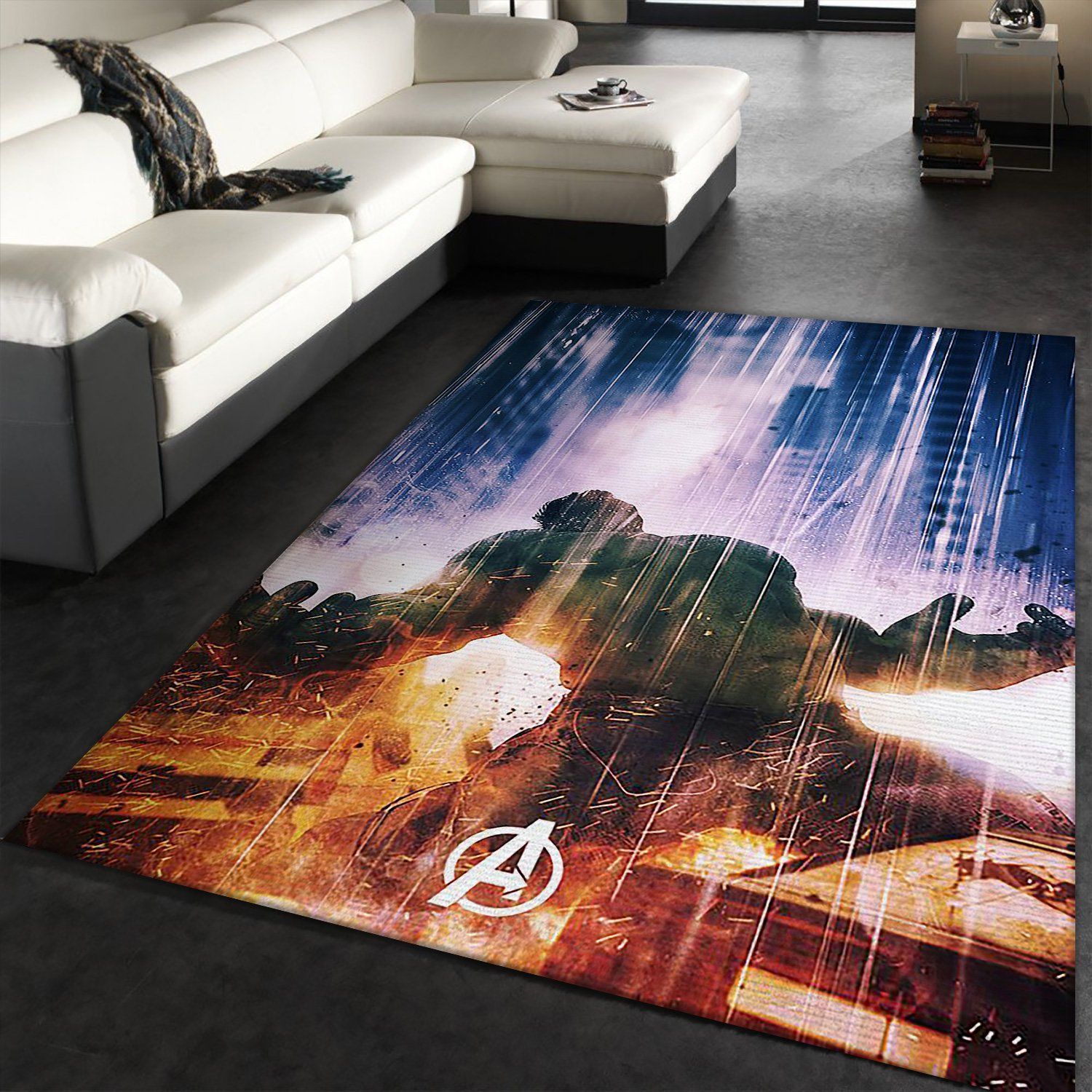 Hulk Area Rug Marvel 190918 Marvel Superhero Floor Decor The US Decor - Indoor Outdoor Rugs