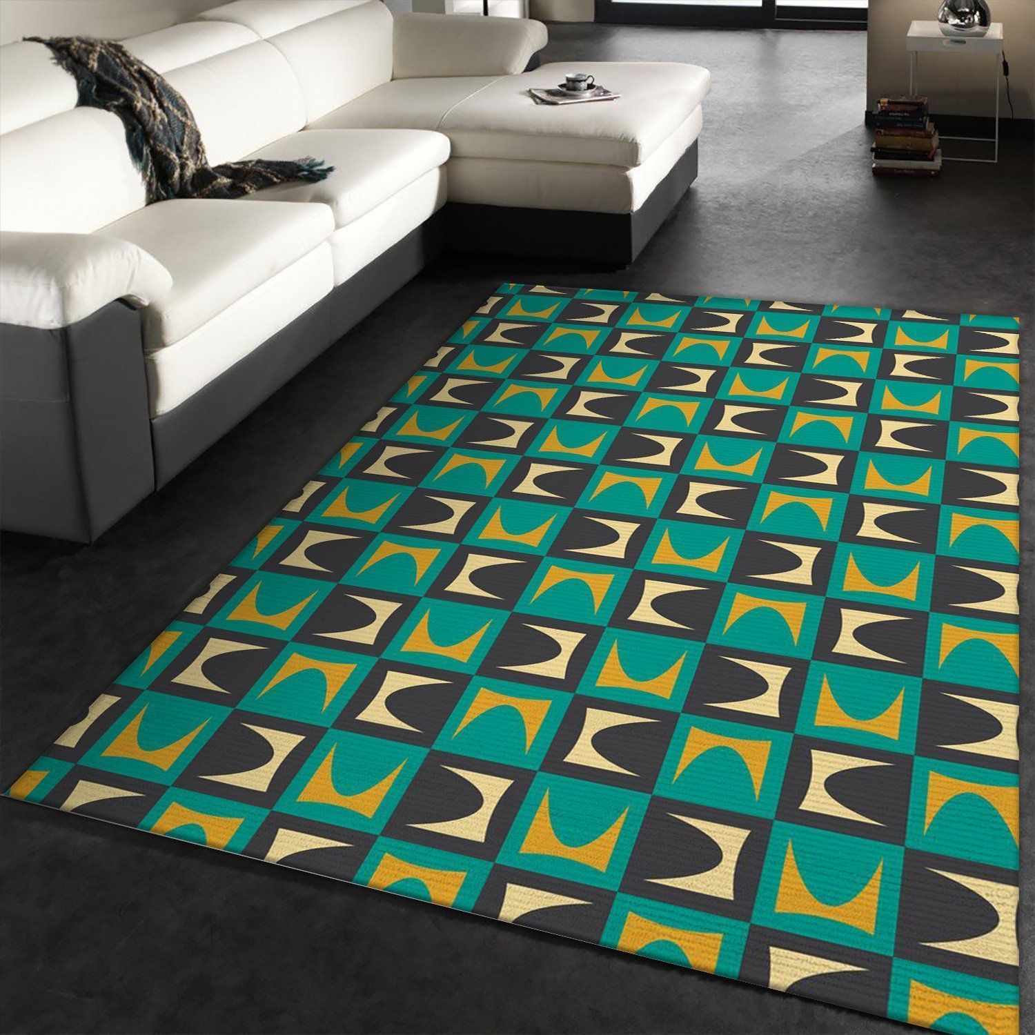 Midcentury Pattern 34 Area Rug, Living room and bedroom Rug, Family Gift US Decor - Indoor Outdoor Rugs