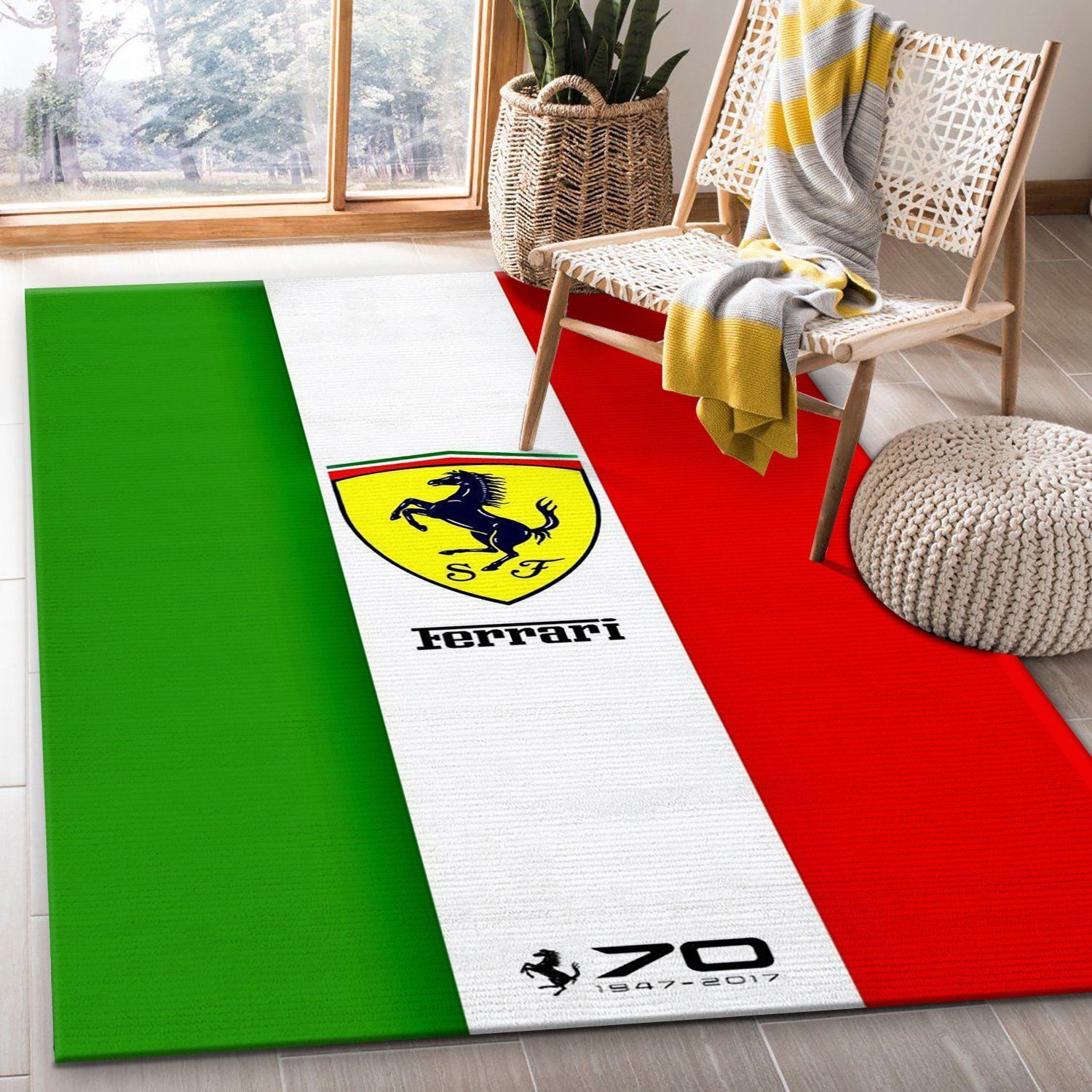 Ferrari Area Rug Living Room Christmas Gift US Decor - Indoor Outdoor Rugs