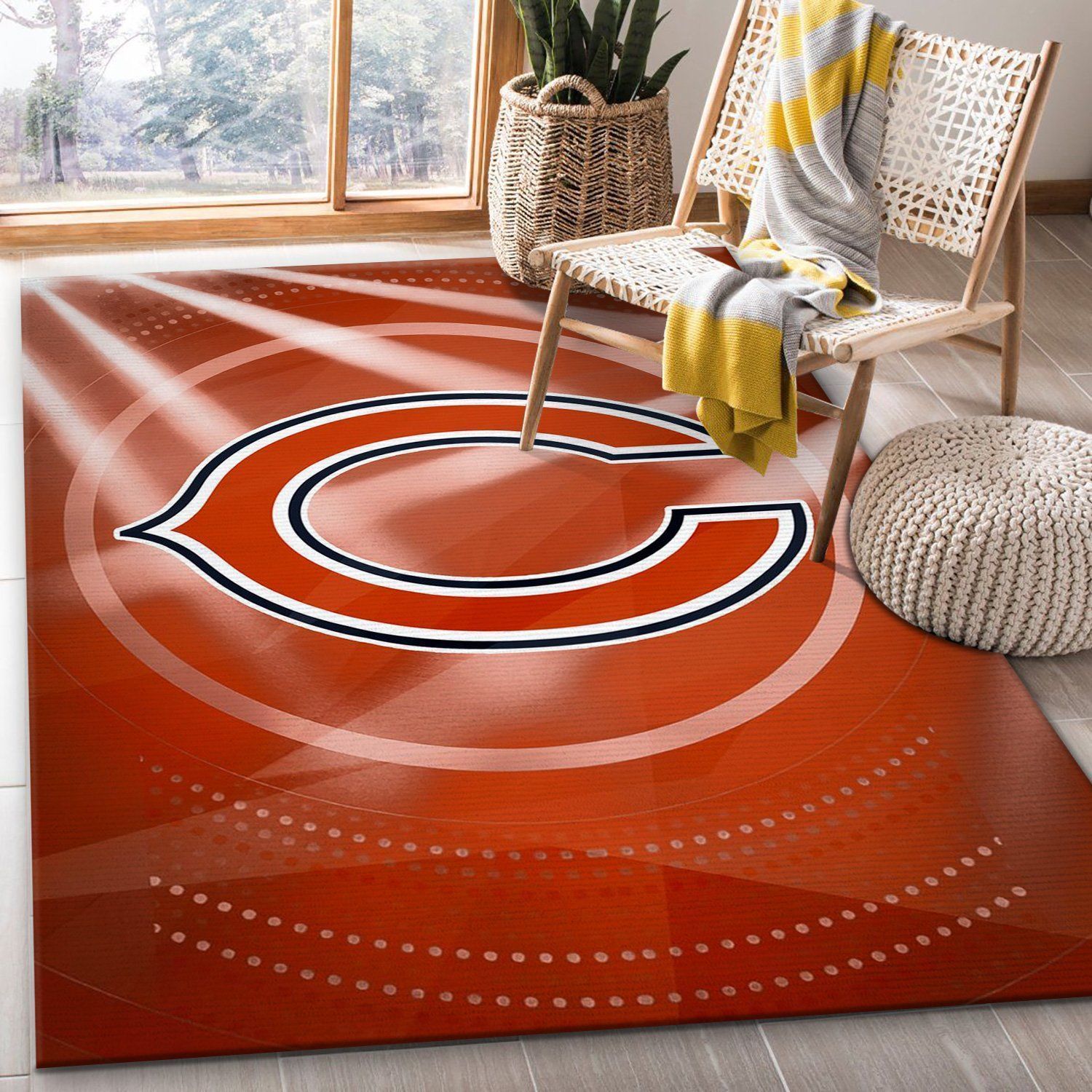 Chicago Bears NFL Area Rug For Christmas Bedroom Rug Home Decor Floor Decor - Indoor Outdoor Rugs