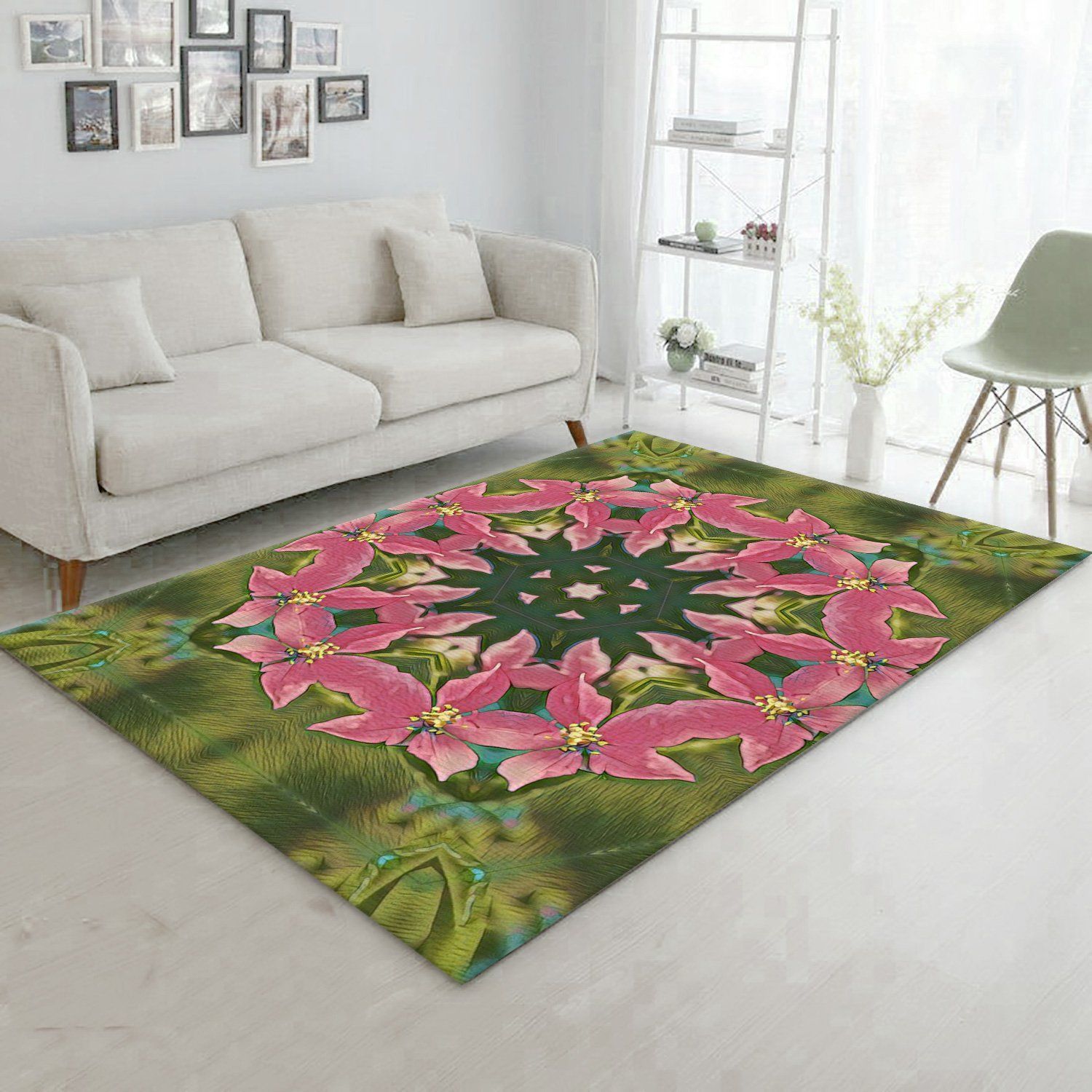 Abstract Flower Themes Area Rug, Kitchen Rug, Home US Decor - Indoor Outdoor Rugs