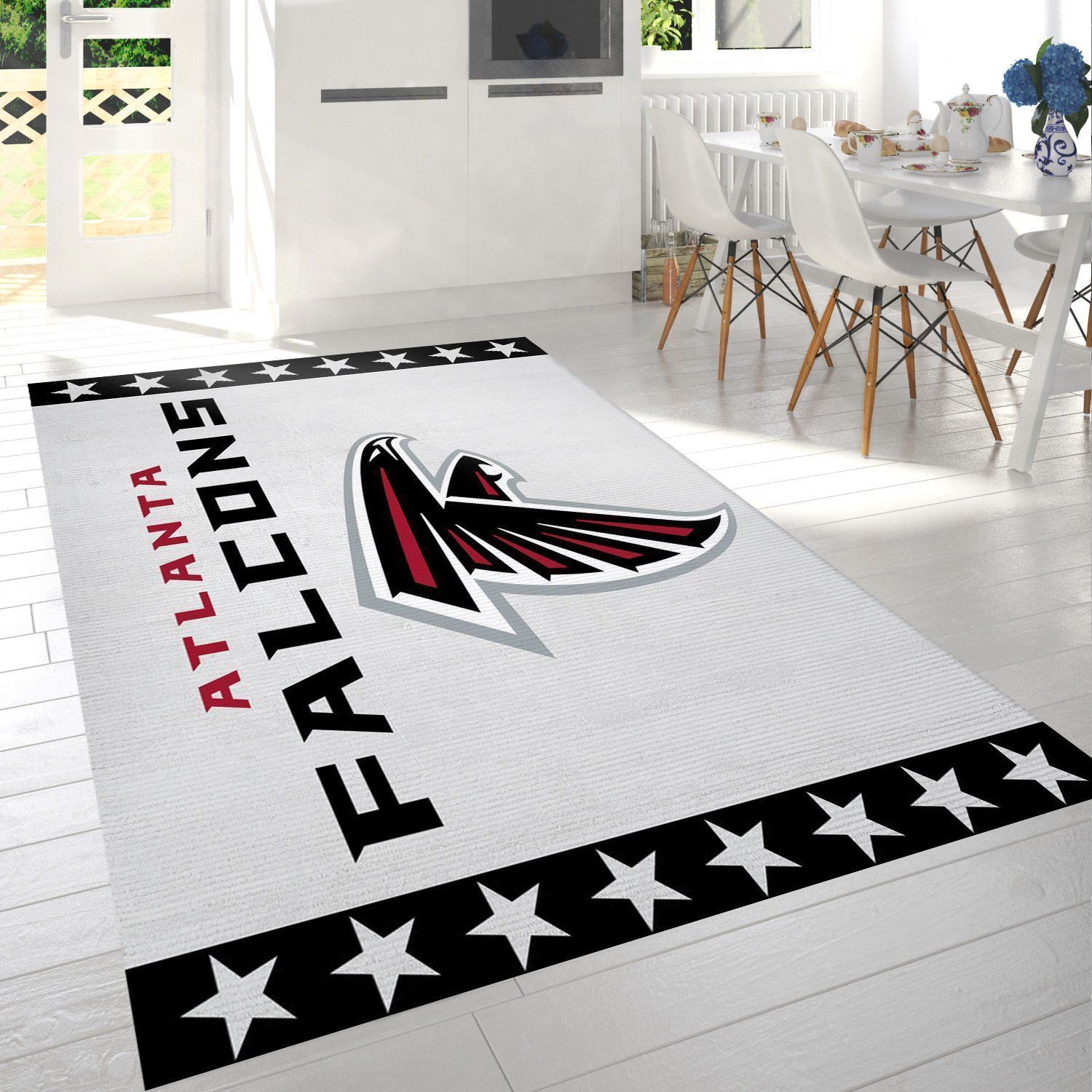 Atlanta Falcons Banner Nfl Logo Area Rug For Gift Bedroom Rug US Gift Decor - Indoor Outdoor Rugs