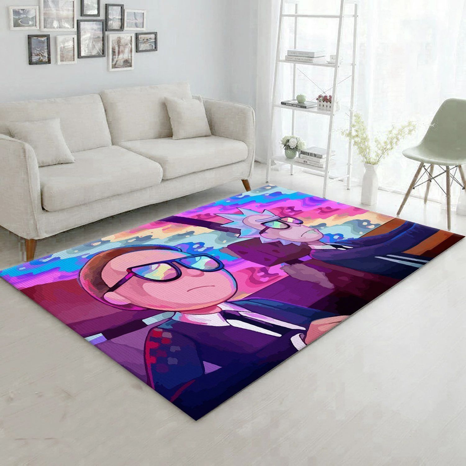 Rick Y Morty Area Rug Geeky Carpet home decor Bedroom Living Room decor - Indoor Outdoor Rugs