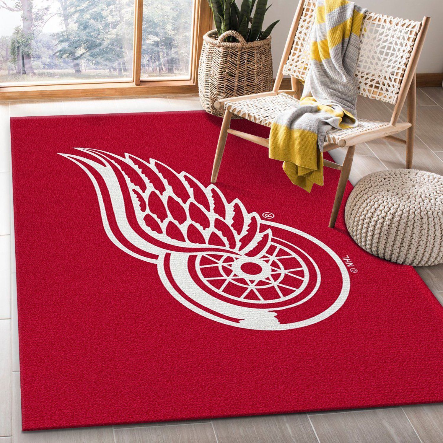 Nhl Spirit Detroit Redwings Area Rug Carpet, Kitchen Rug, Home US Decor - Indoor Outdoor Rugs