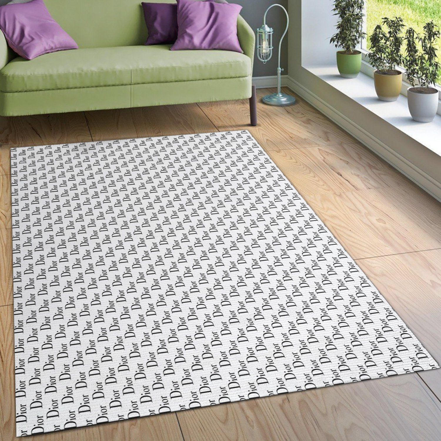 Dior Area Rug For Christmas Fashion Brand Rug Bedroom Rug US Gift Decor - Indoor Outdoor Rugs