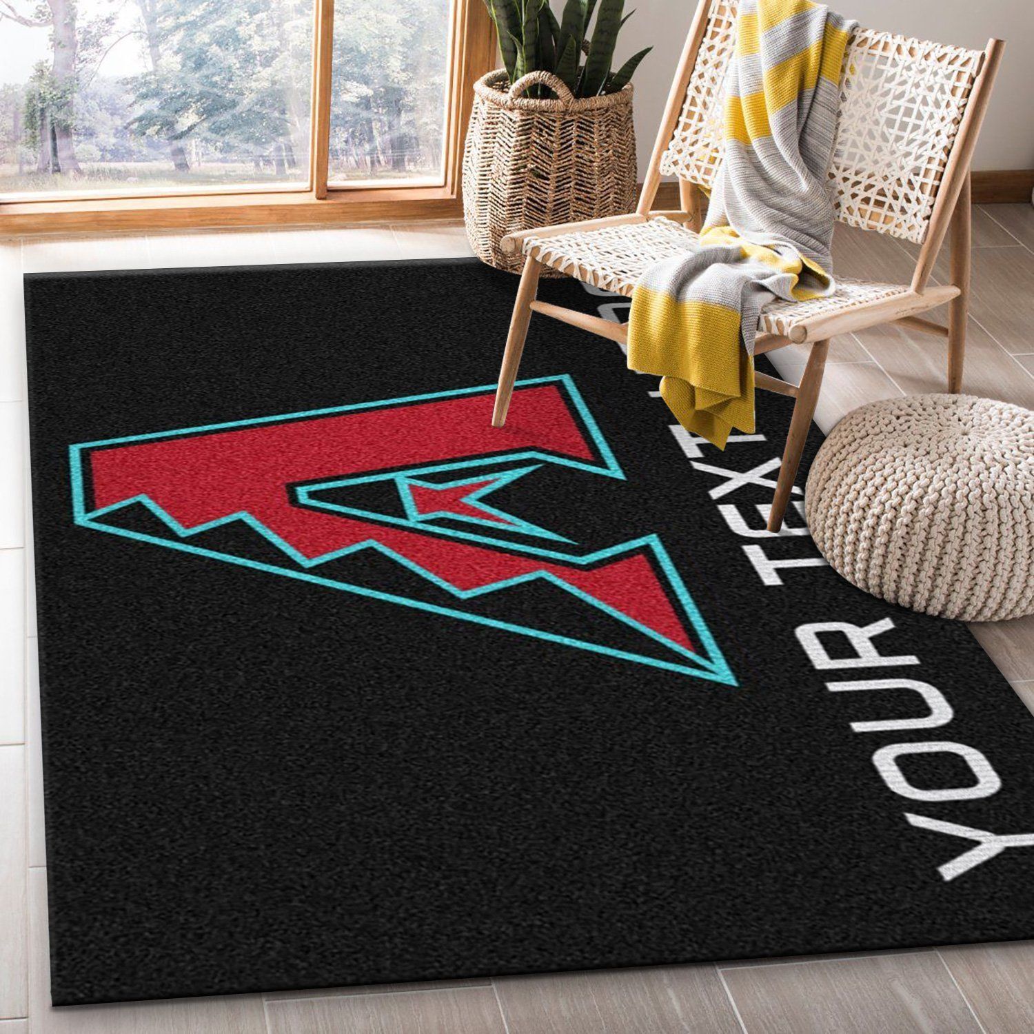 Customizable Arizona Diamondbacks Personalized Accent Rug Area Rug For Christmas, Kitchen Rug, Christmas Gift US Decor - Indoor Outdoor Rugs