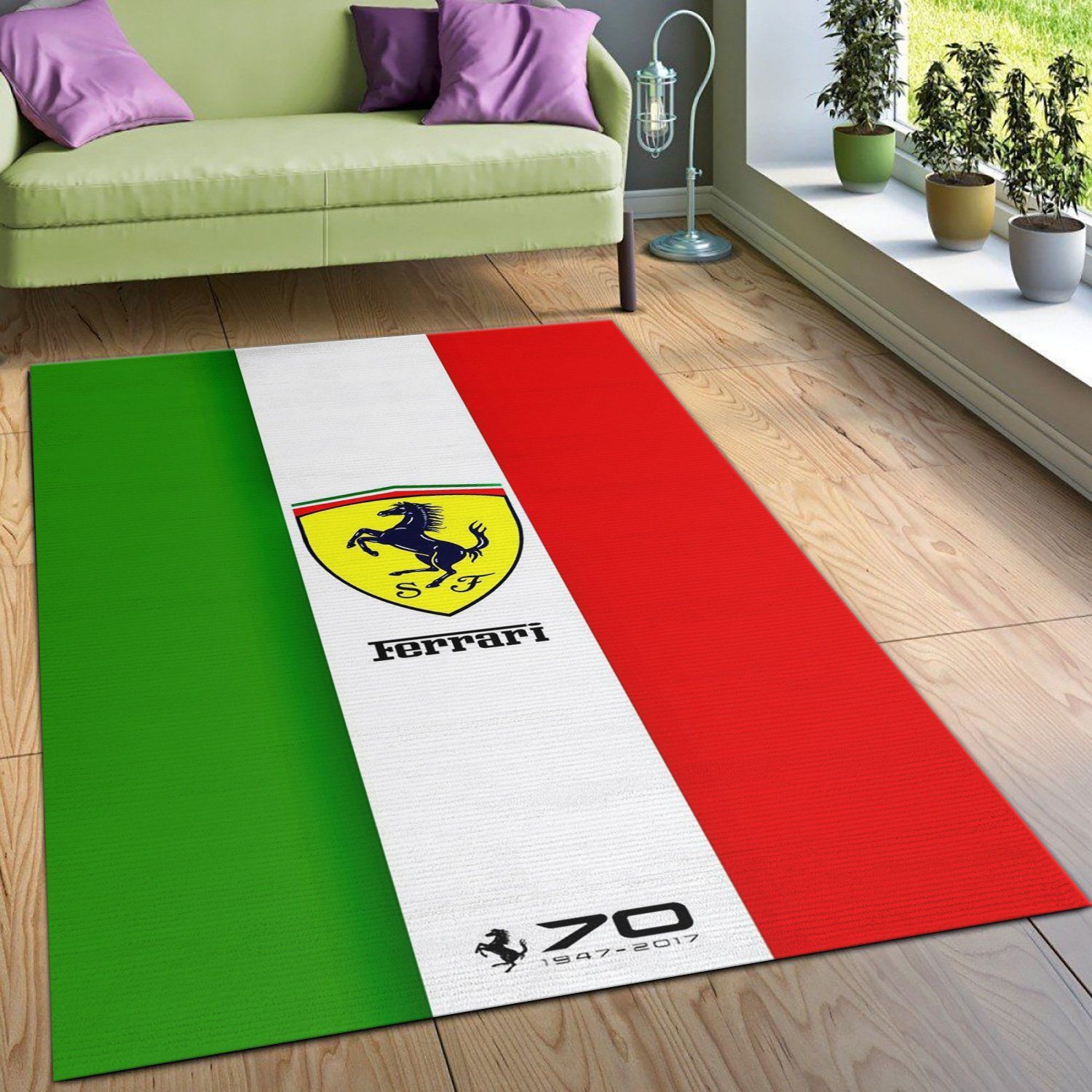 Ferrari Area Rug Living Room Christmas Gift US Decor - Indoor Outdoor Rugs